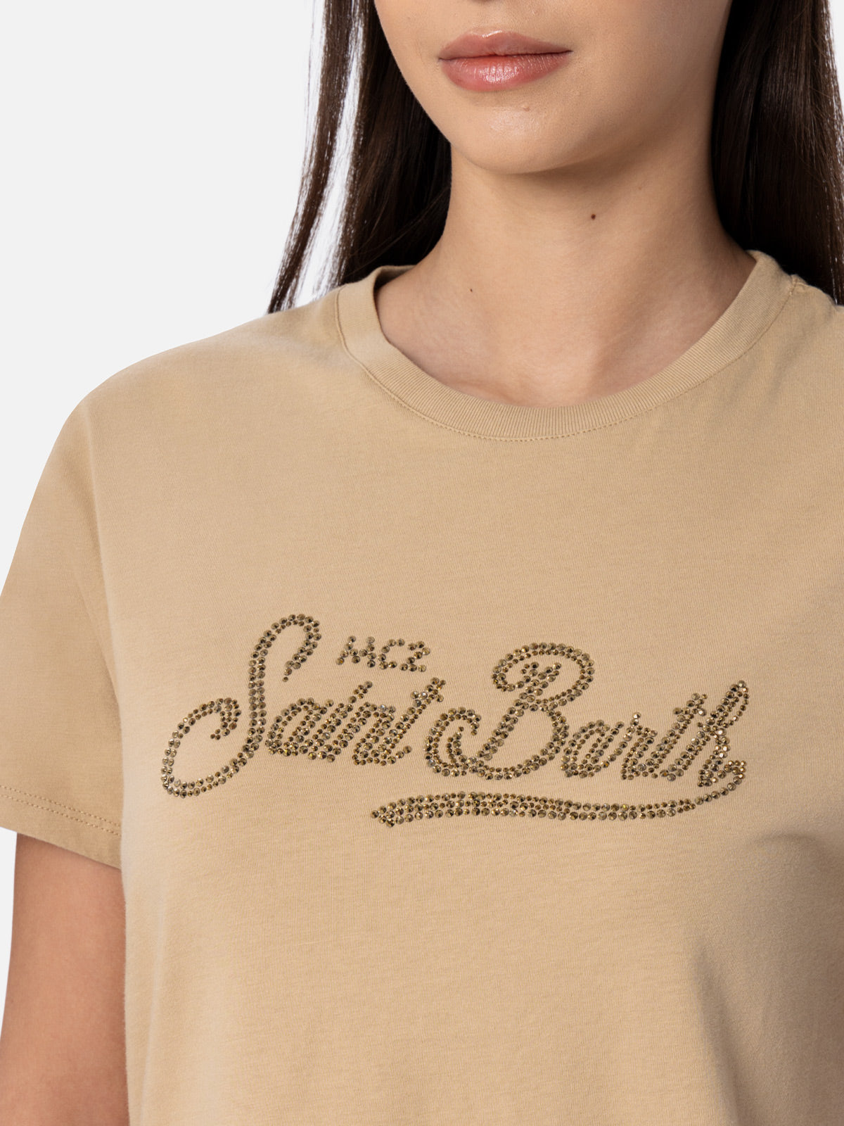 mc2-saint-barth-emilie-t-shirt-donna-cotone-bianco-con-strass image 2