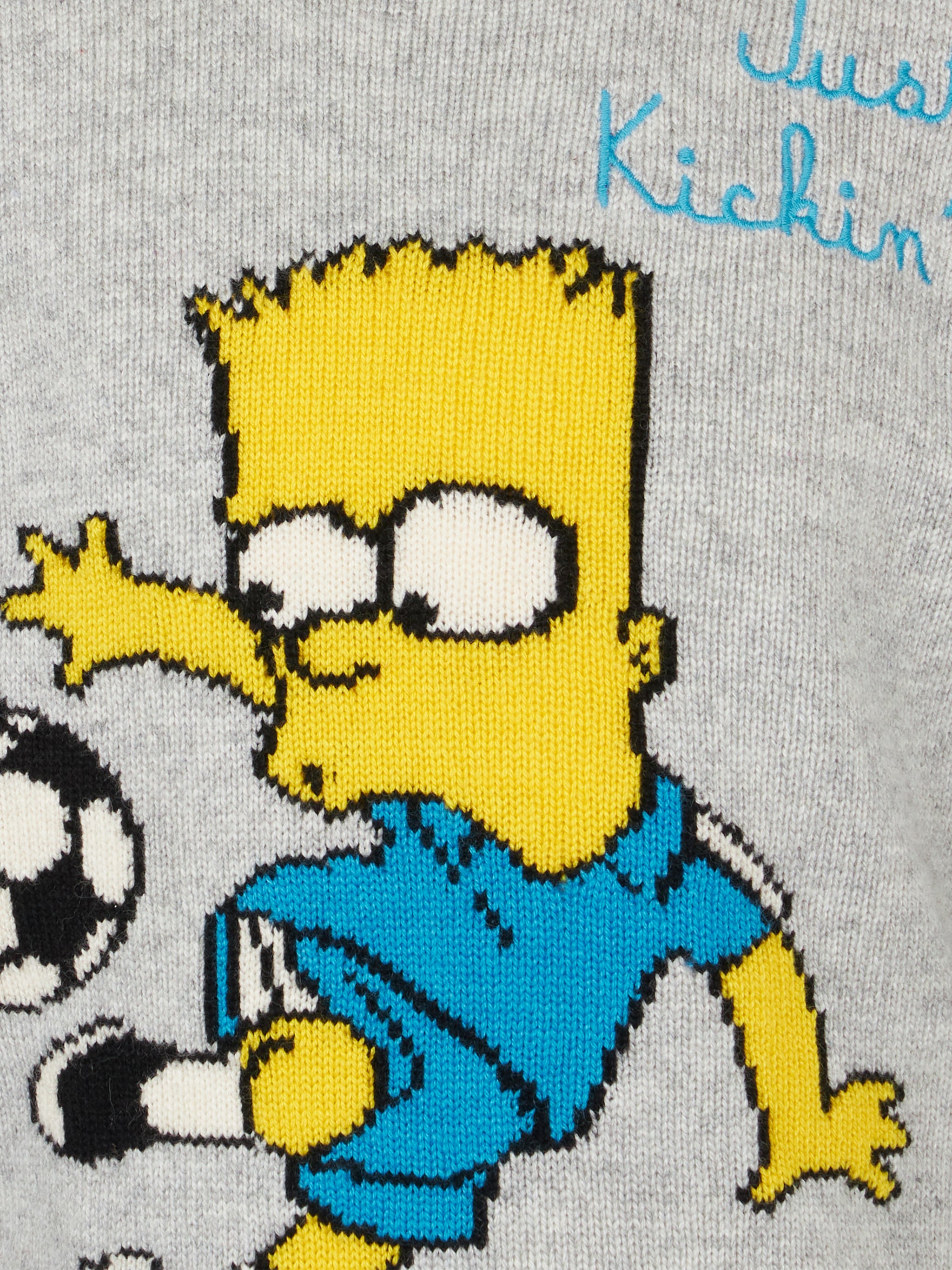 mc2-saint-barth-dou-maglione-bambino-girocollo-bart-simpson-grigio image 2