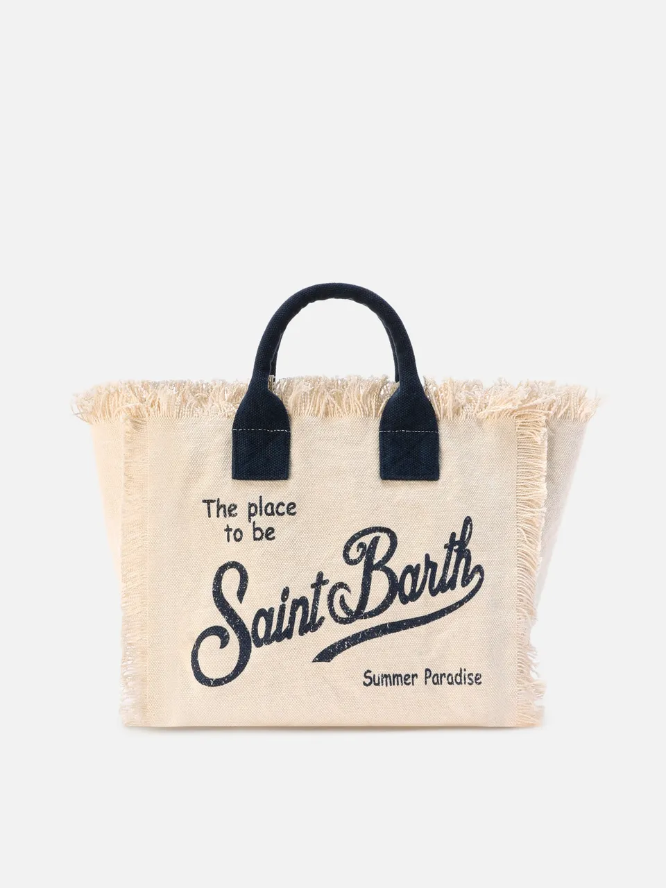mc2-saint-barth-borsa-colette-bianca-in-canvas-con-frange-laterali image 1