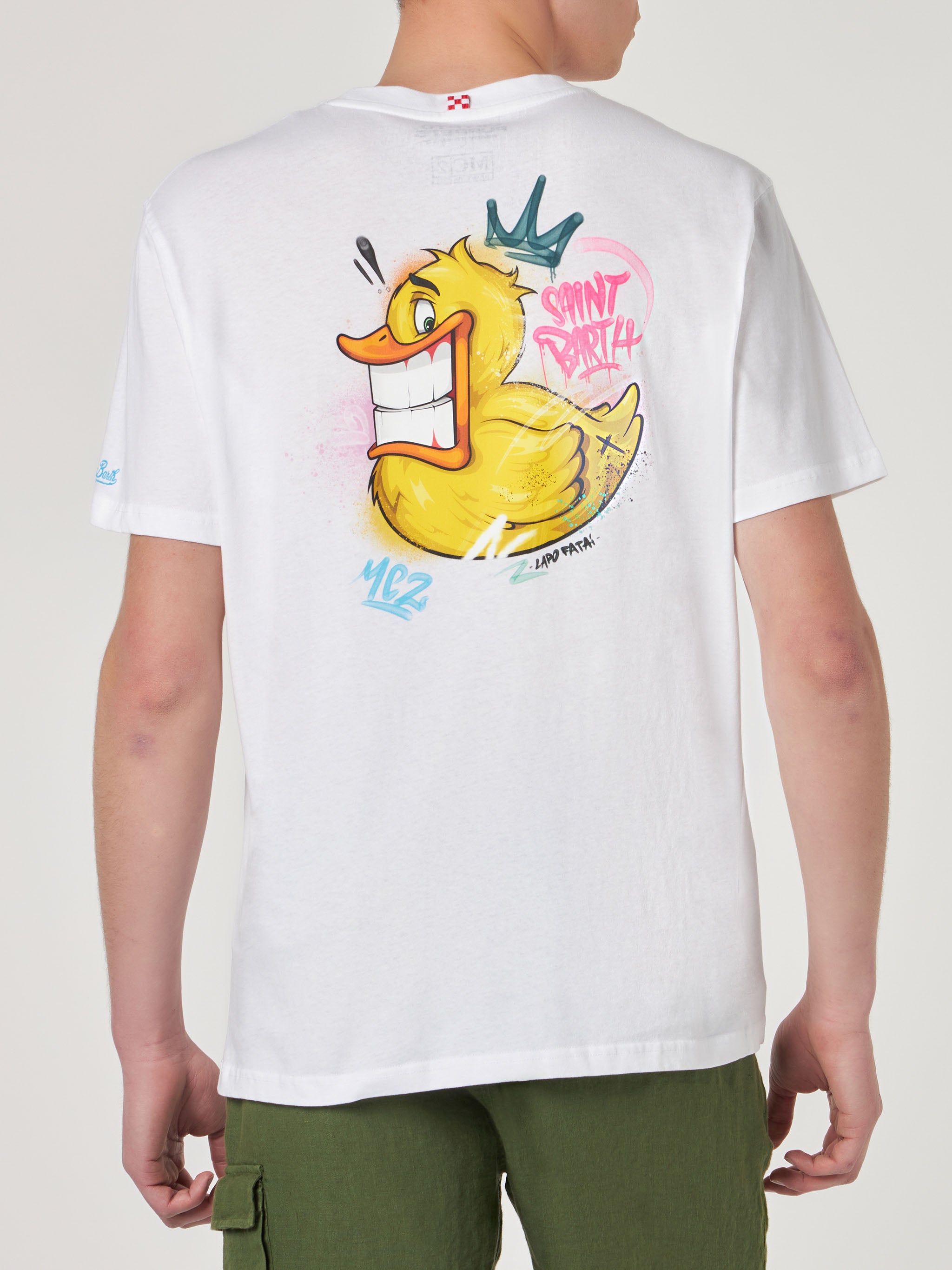 mc2-saint-barth-t-shirt-portofino-crypto-duck-special-edition-bianca-uomo image 3