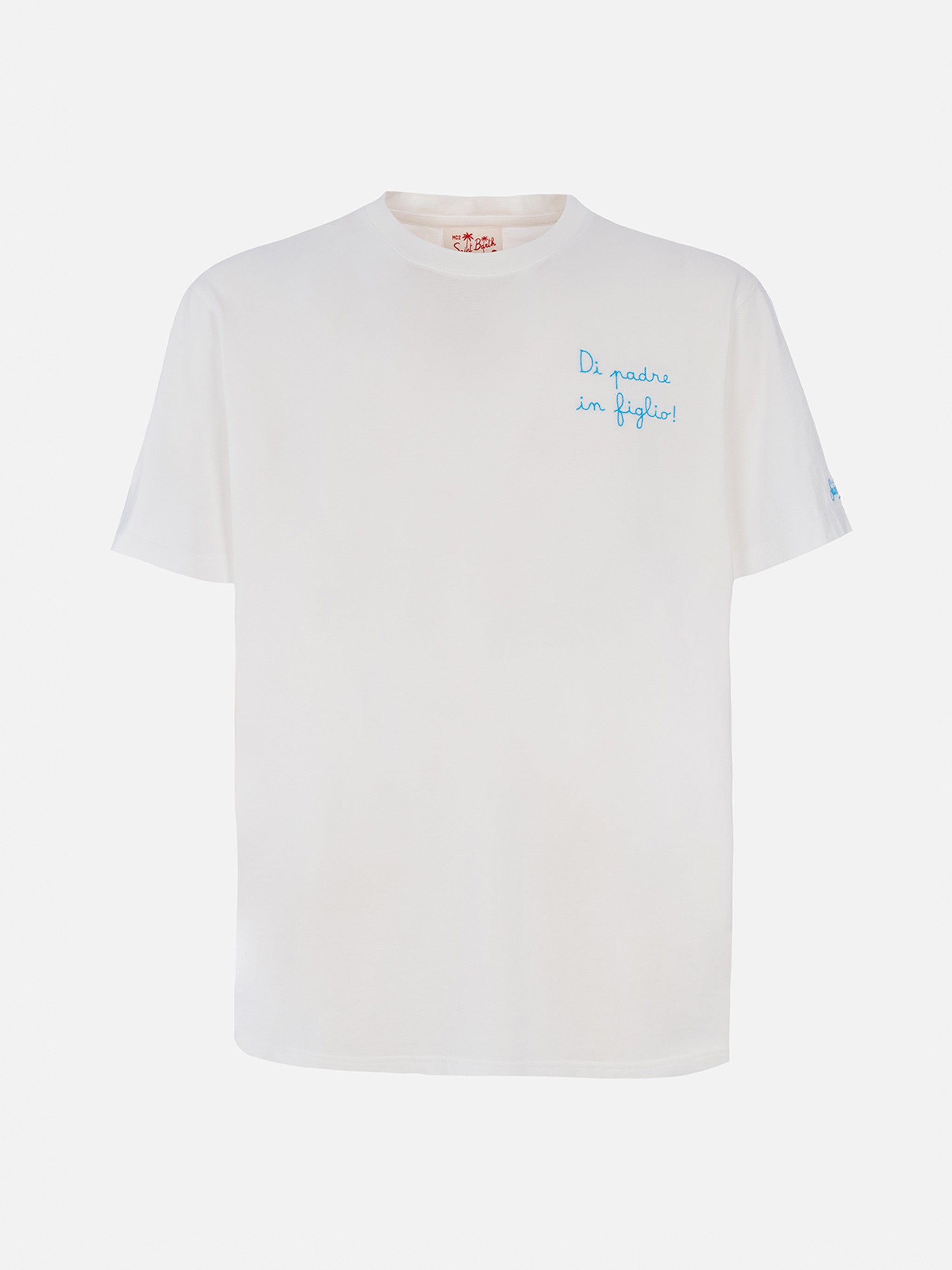 mc2-saint-barth-man-t-shirt-uomo-bianca-ricamo-di-padre-in-figlio-ss-lazio-speci image 5