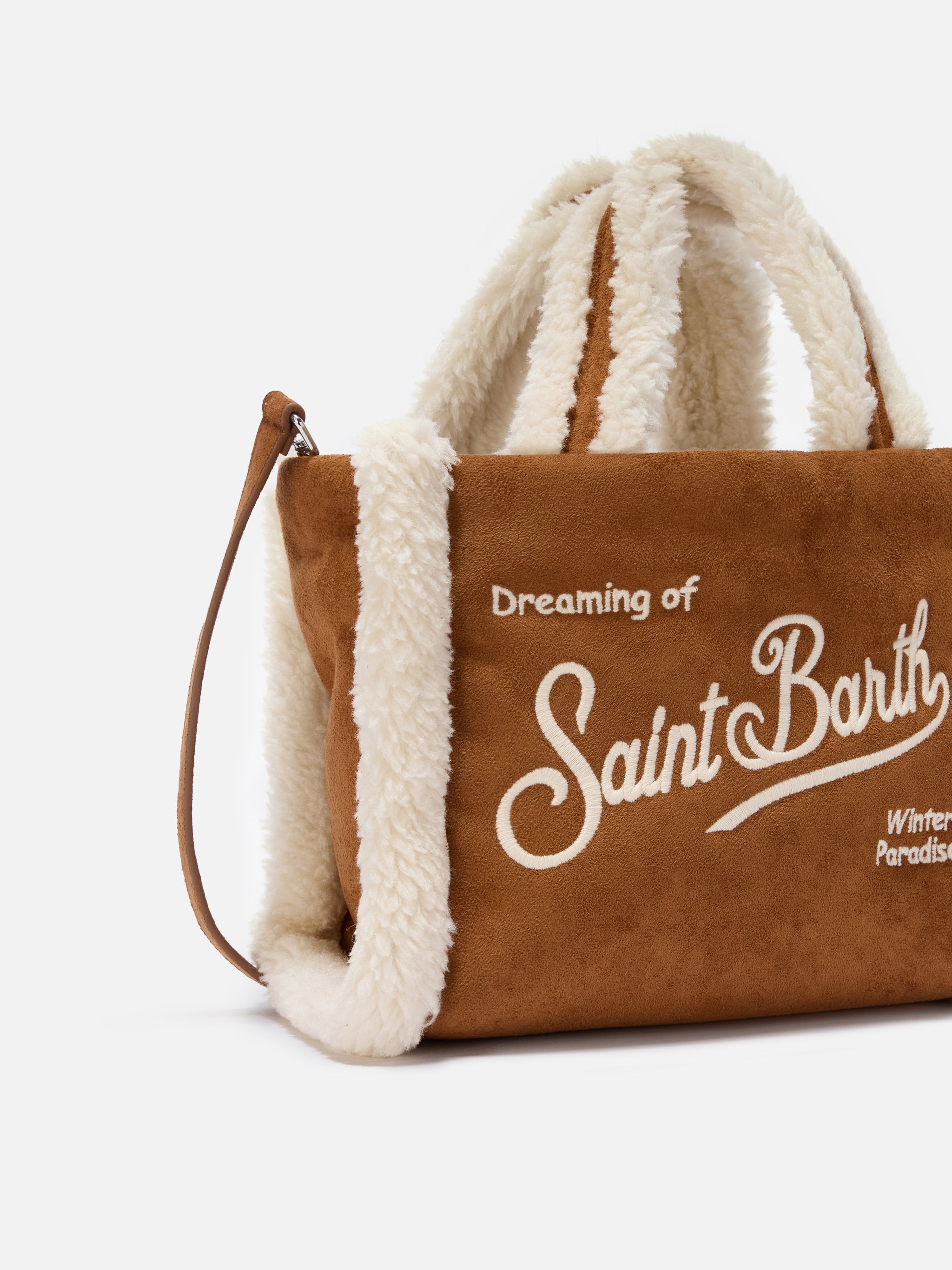 mc2-saint-barth-borsa-a-mano-vanity-mini-shearling-cammello image 3