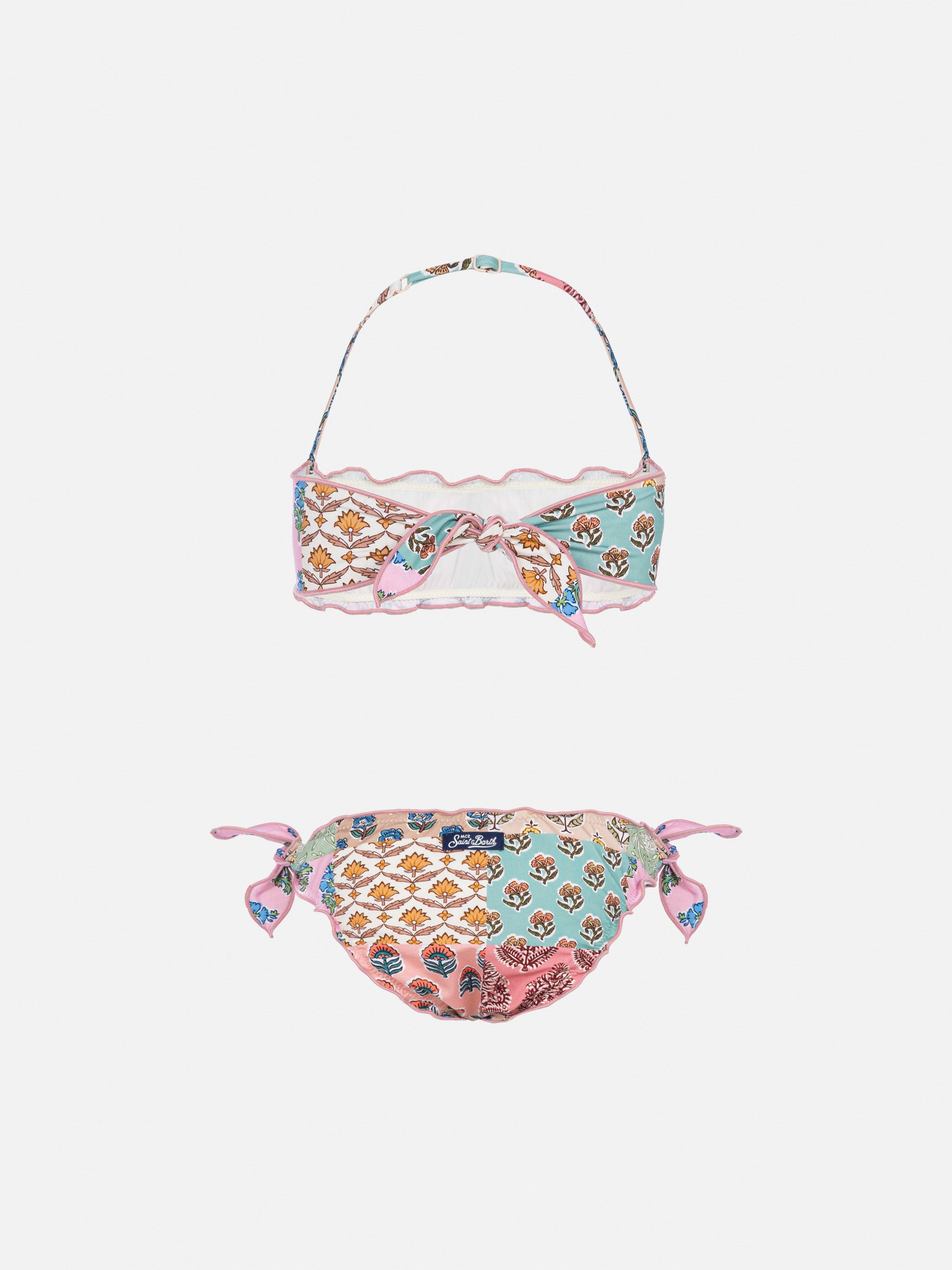 mc2-saint-barth-emy-bikini-bambina-a-fascia-flower-patch-rosa image 2