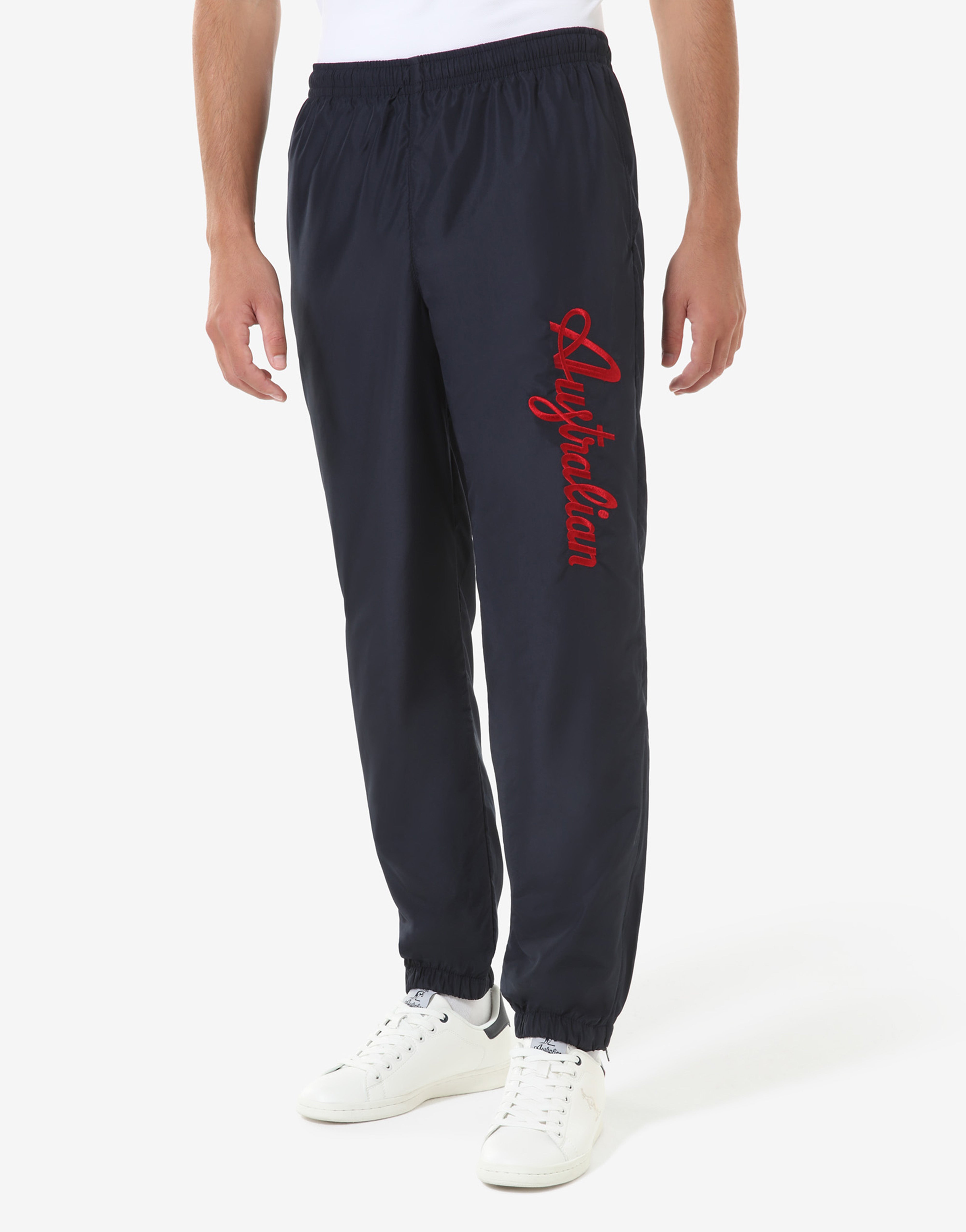 australian-smash-logo-pant-pantalone-foderato-blu-con-zip image 1