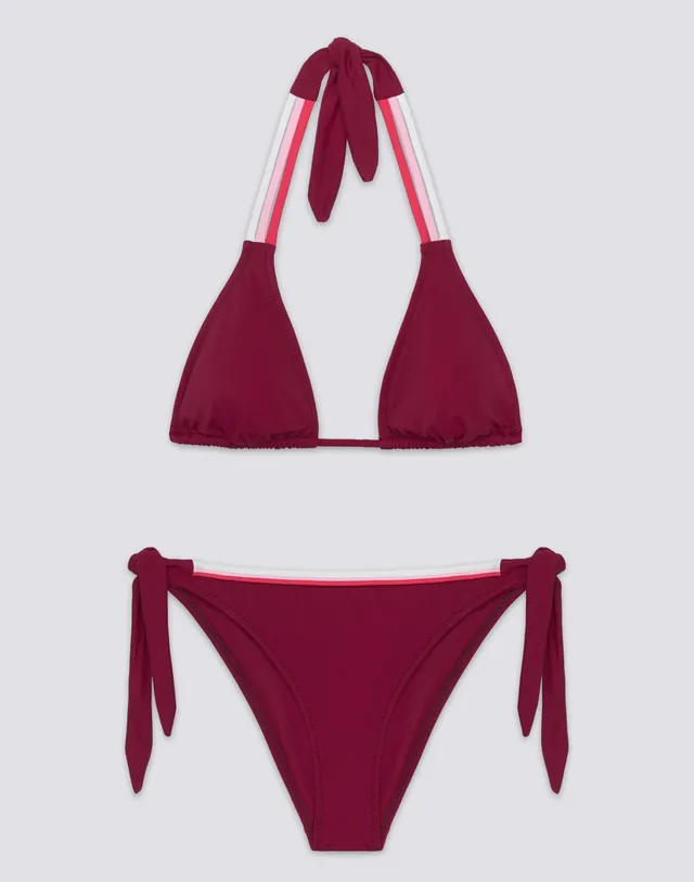 sundek-w817knl30rb-bikini-donna-top-americano-e-slip-regolabile-tricolore image 1