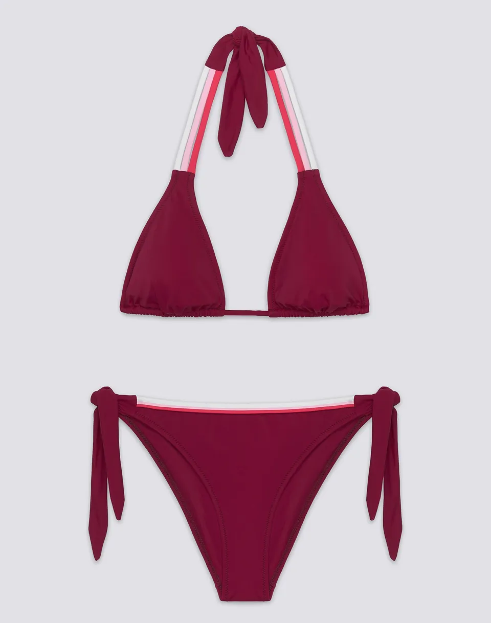 sundek-w817knl30rb-bikini-donna-top-americano-e-slip-regolabile-tricolore image 1