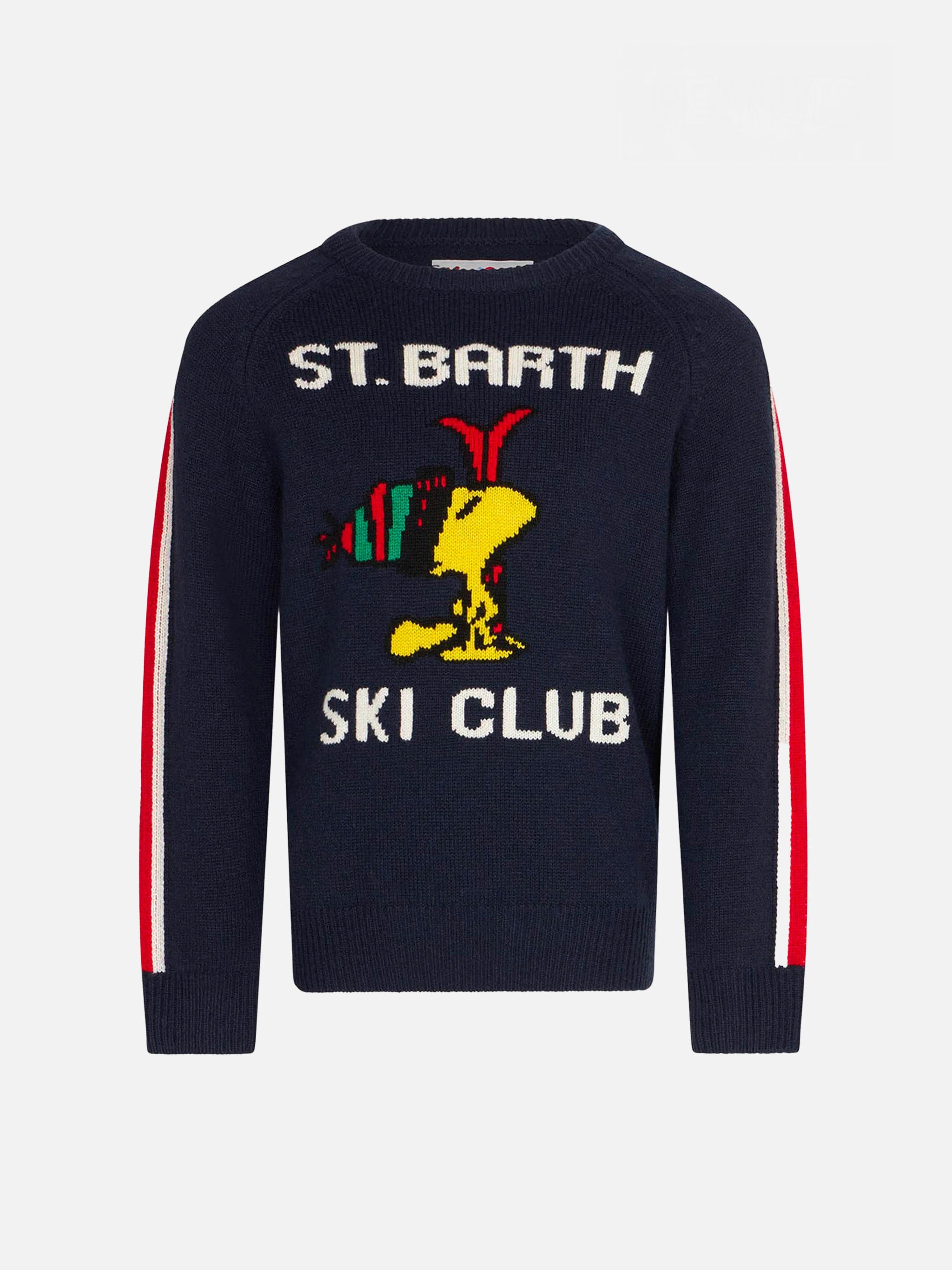 mc2-saint-barth-dou-maglione-bambino-woodstock-peanuts-blu-navy image 1