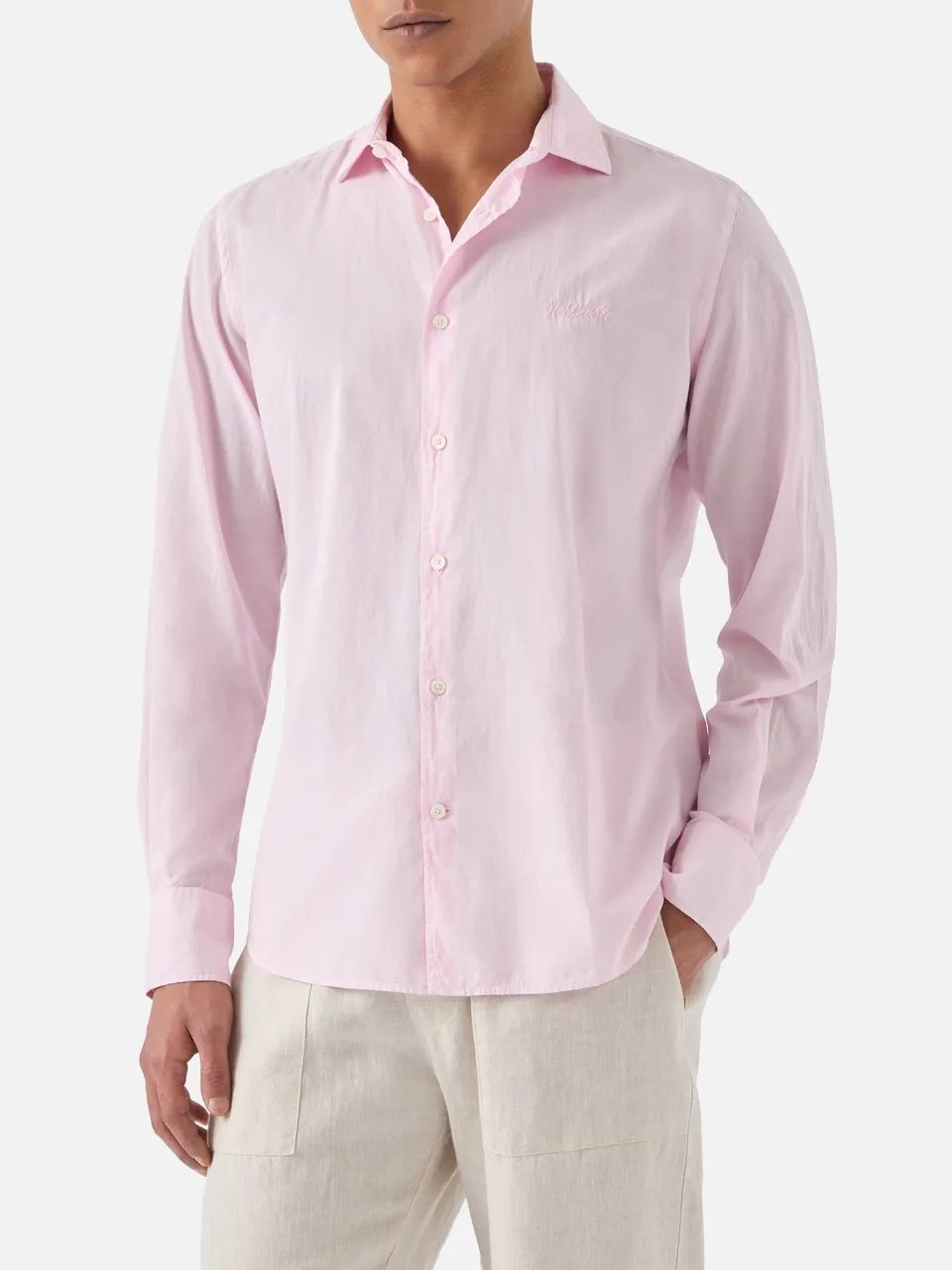 mc2-saint-barth-camicia-chemise-ice-in-pure-voile-di-cotone-rosa image 1