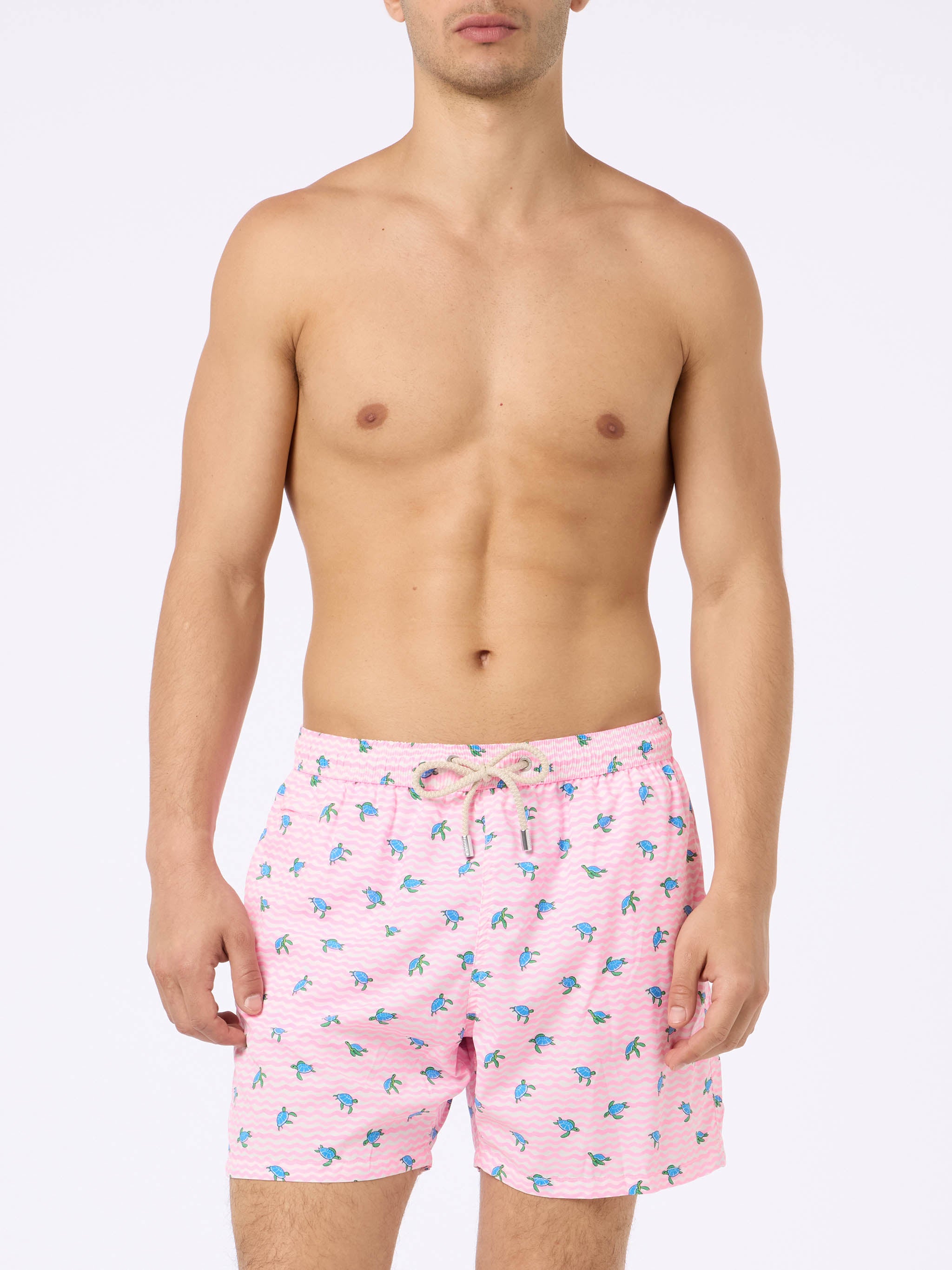mc2-saint-barth-comfort-light-costume-uomo-rosa-stampa-tartarughe-marine image 3