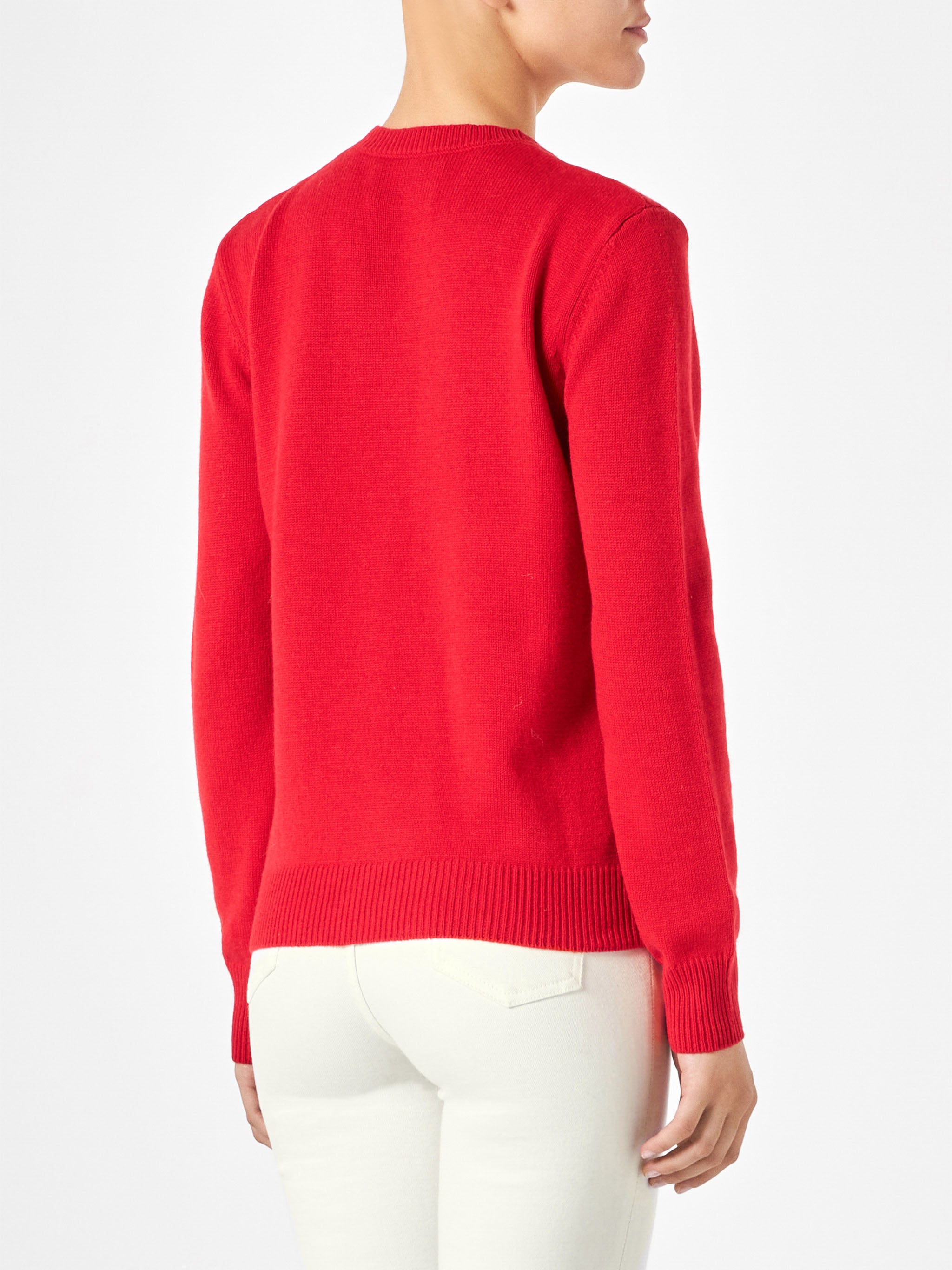 mc2-saint-barth-new-queen-maglione-donna-snoopy-rosso-special-edition image 3