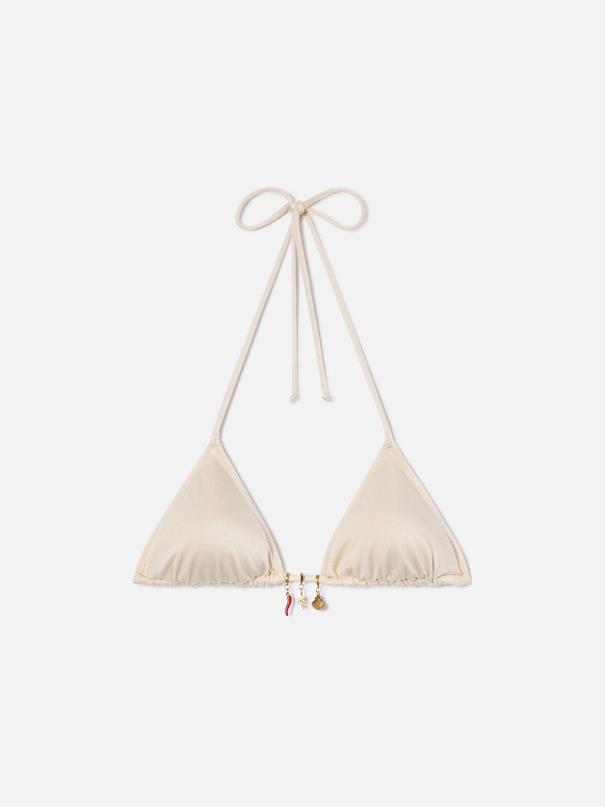 mc2-saint-barth-top-bikini-leah-triangolo-glossy-finish-con-charms-bianco image 1