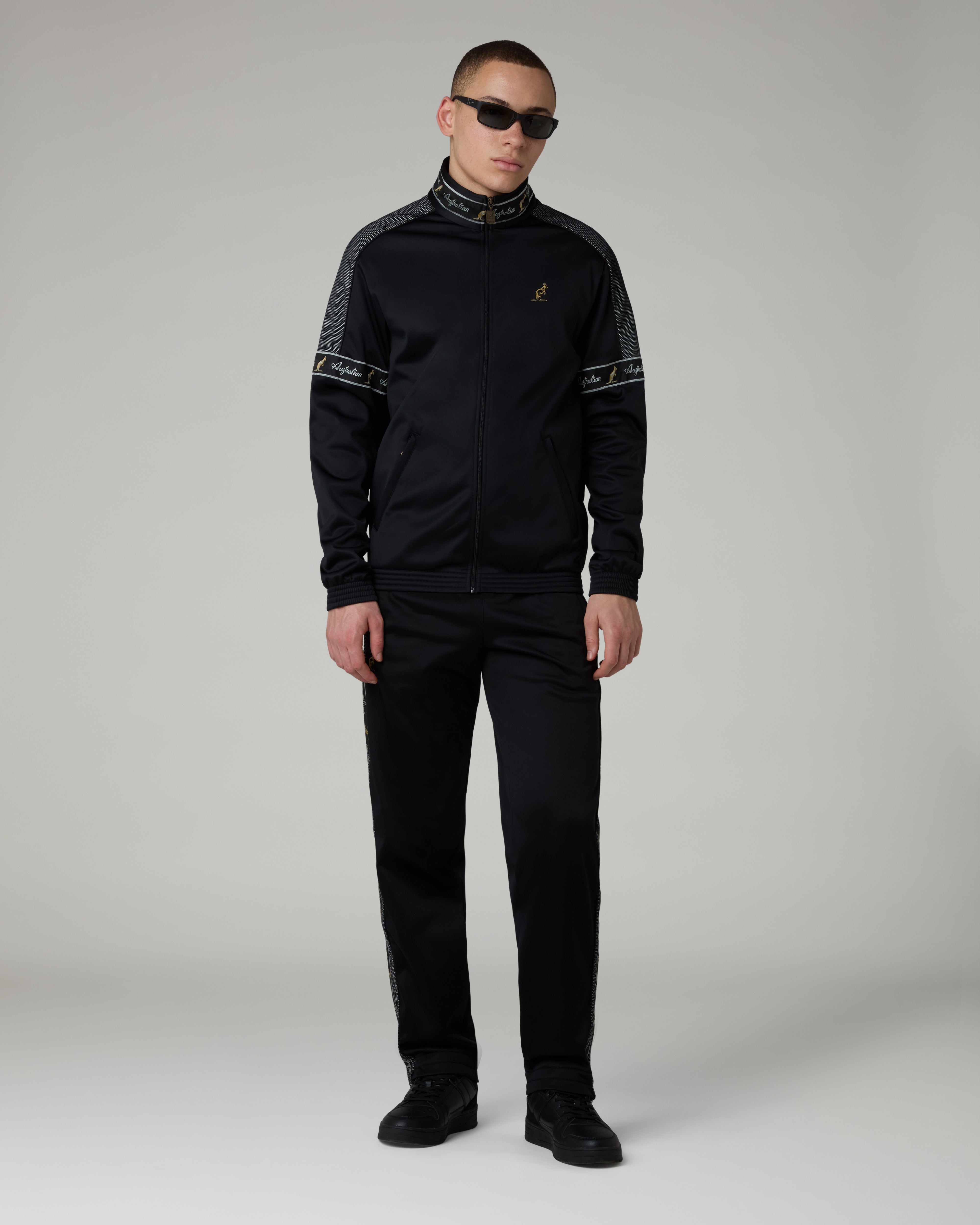 australian-black-tape-track-pants-pantalone-tuta-acetato-nero-banda-laterale image 2