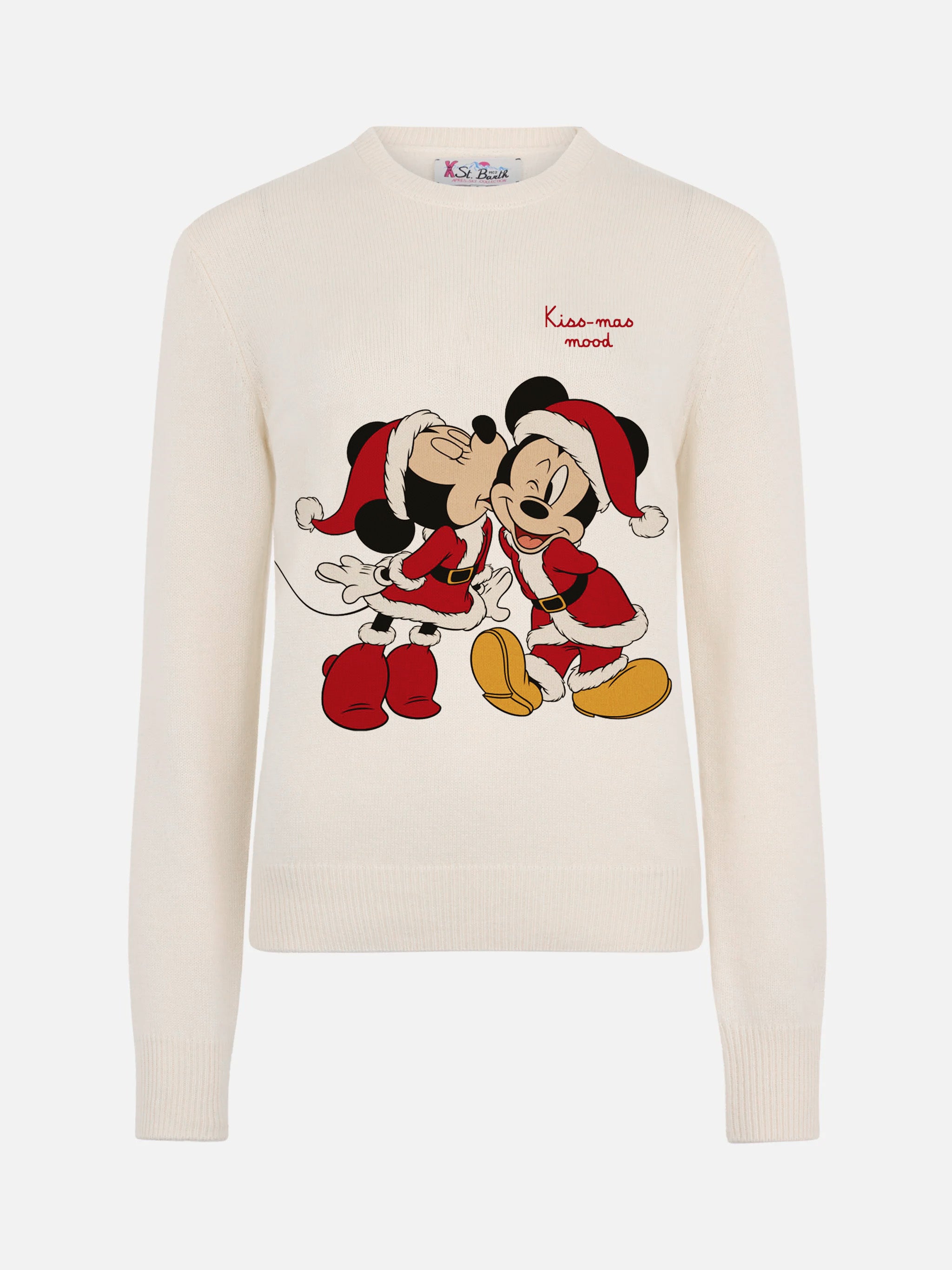 mc2-saint-barth-new-queen-maglione-girocollo-bianco-jacquard-minnie-e-mickey-spe image 3