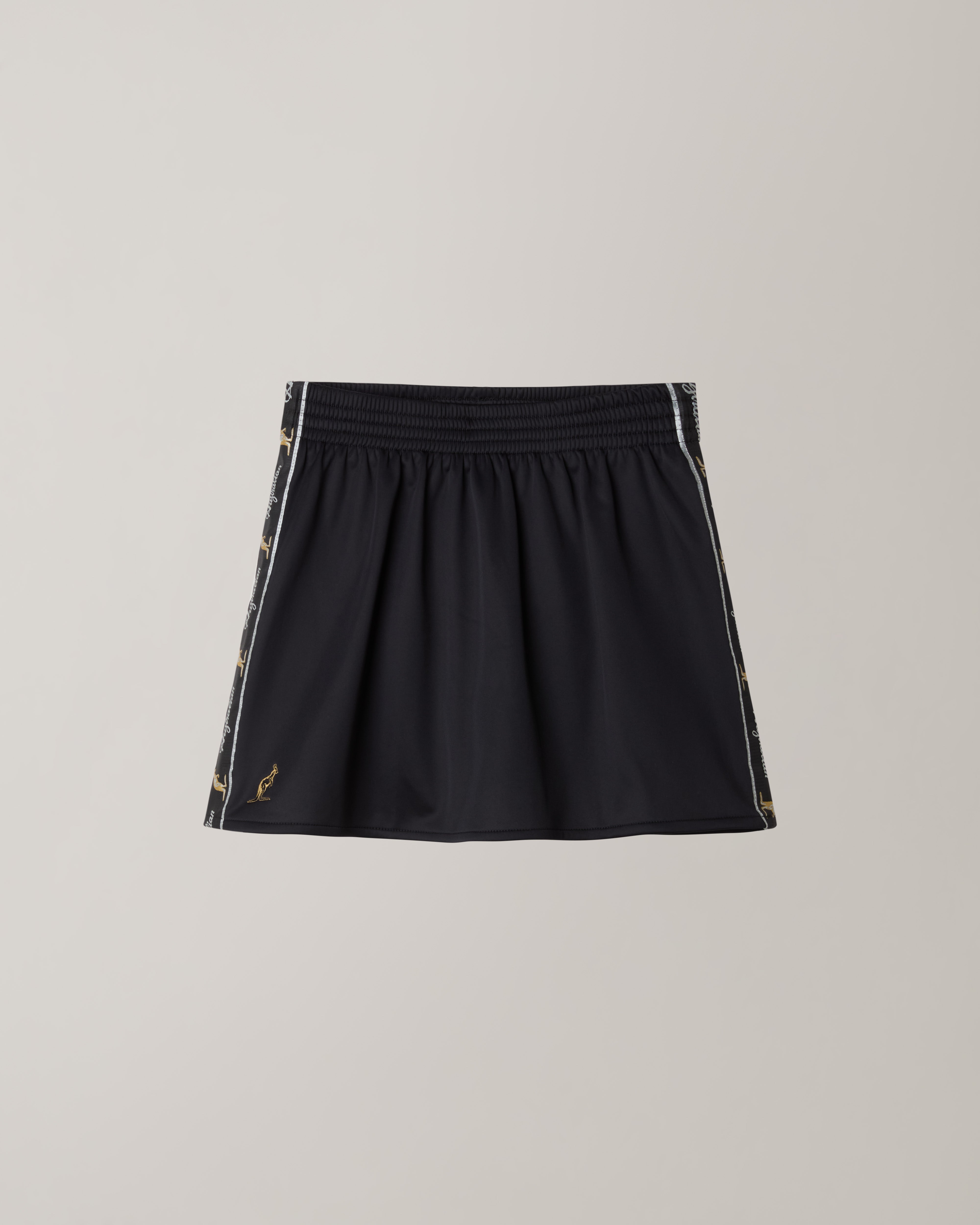australian-black-tape-skirt-acetato-gonna-tennis-nera-con-sottopantaloncino image 1