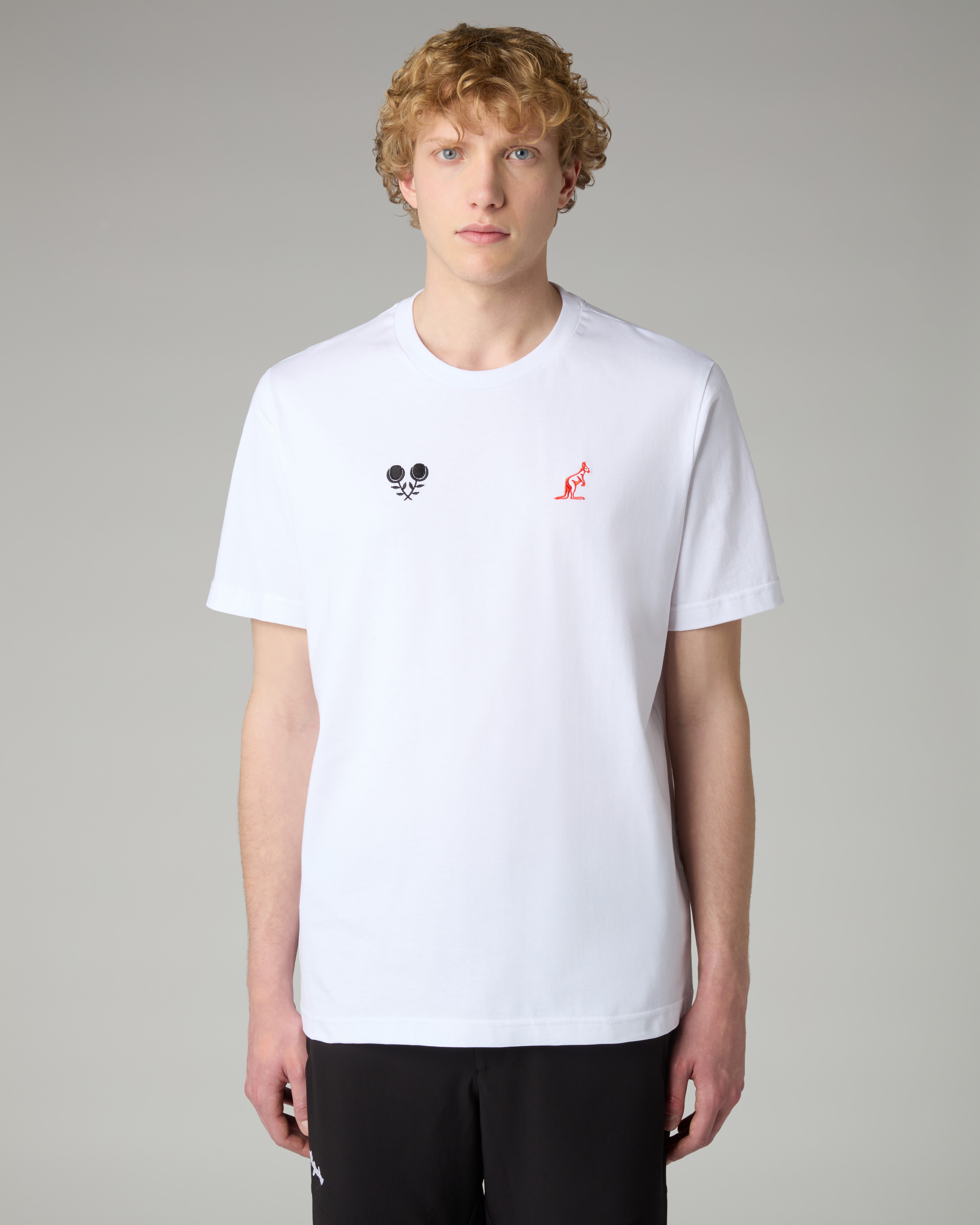 australian-gaucho-t-shirt-in-cotone-bianco-regular-fit-made-in-italy image 3