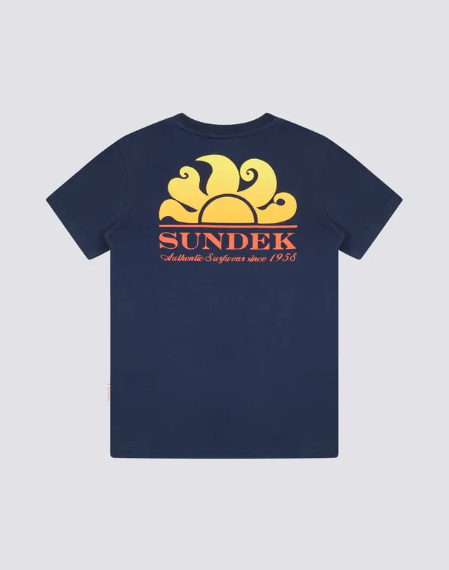 sundek-mini-new-herbert-t-shirt-bambino-logo-shaded-con-taschino image 1