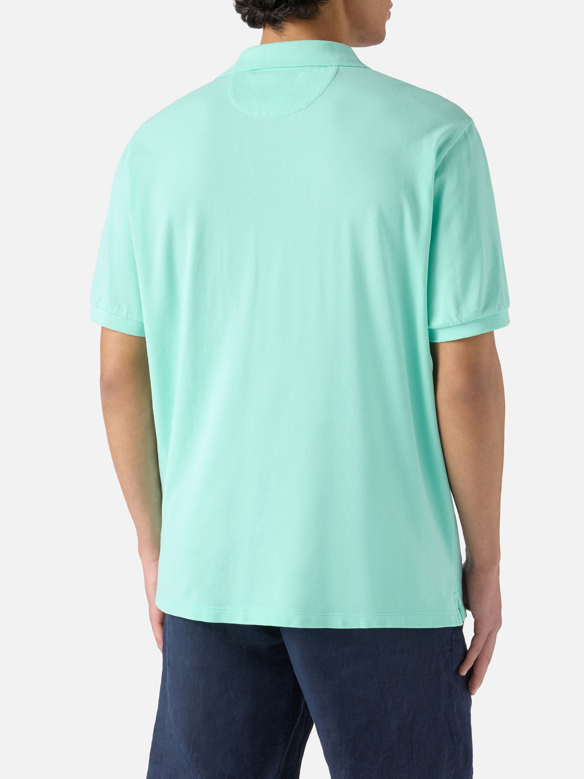 polo-mc2-saint-barth-charles-in-piquet-di-cotone-verde-menta image 3