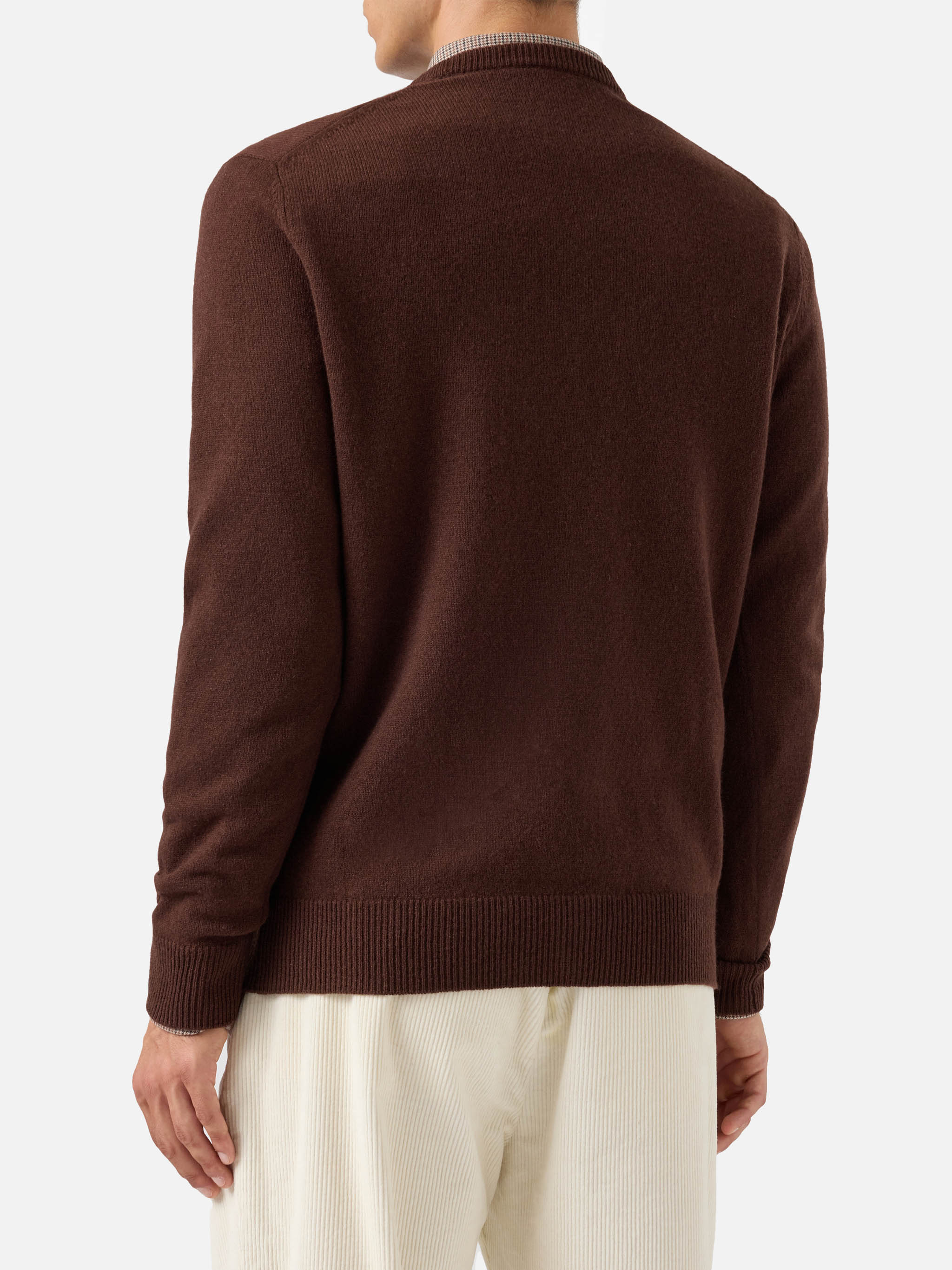 mc2-saint-barth-regent-maglione-uomo-marrone-100-lambswool-girocollo image 3