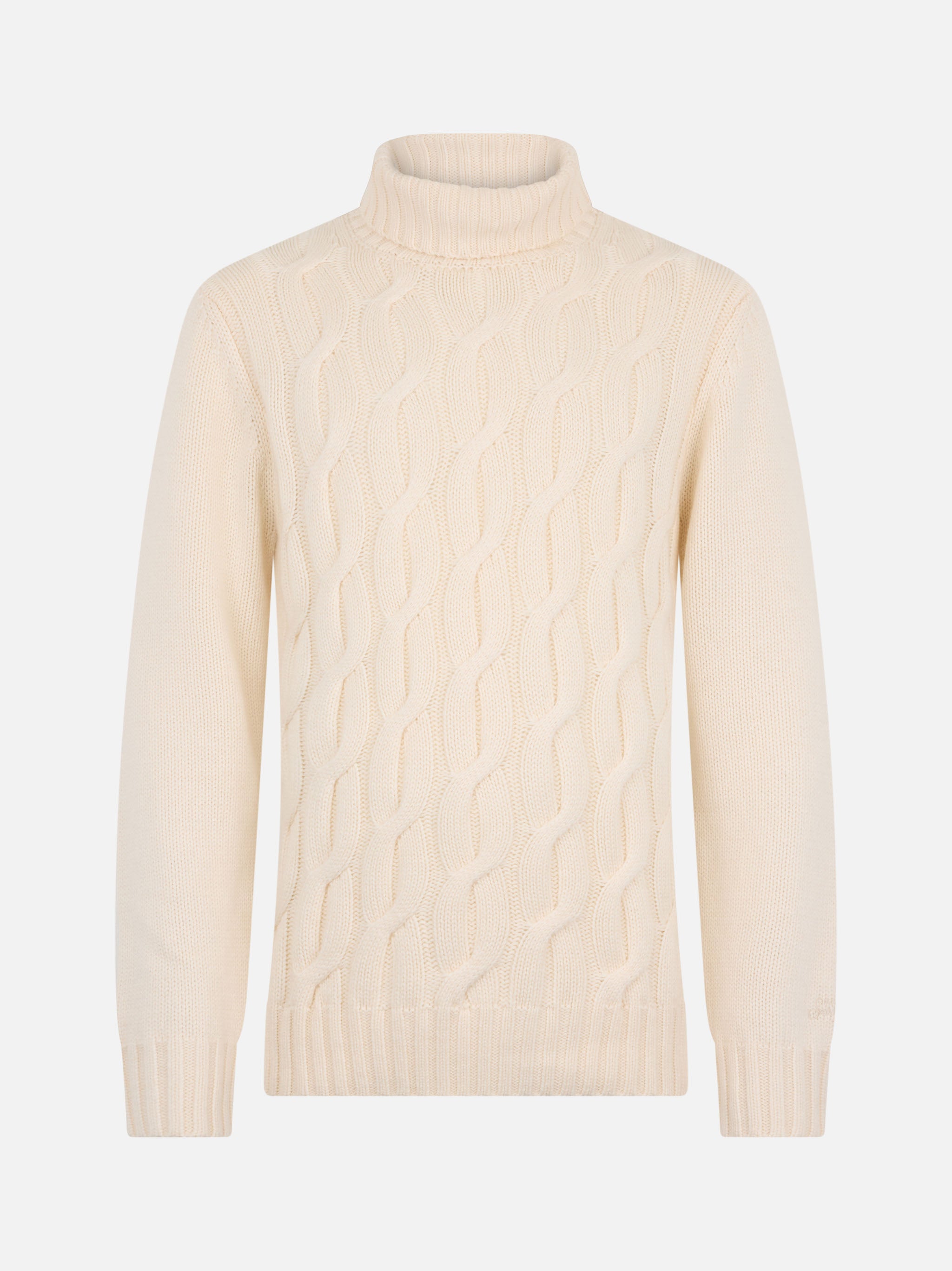 mc2-saint-barth-maglia-fisherman-uomo-in-misto-cashmere-panna-a-trecce image 4
