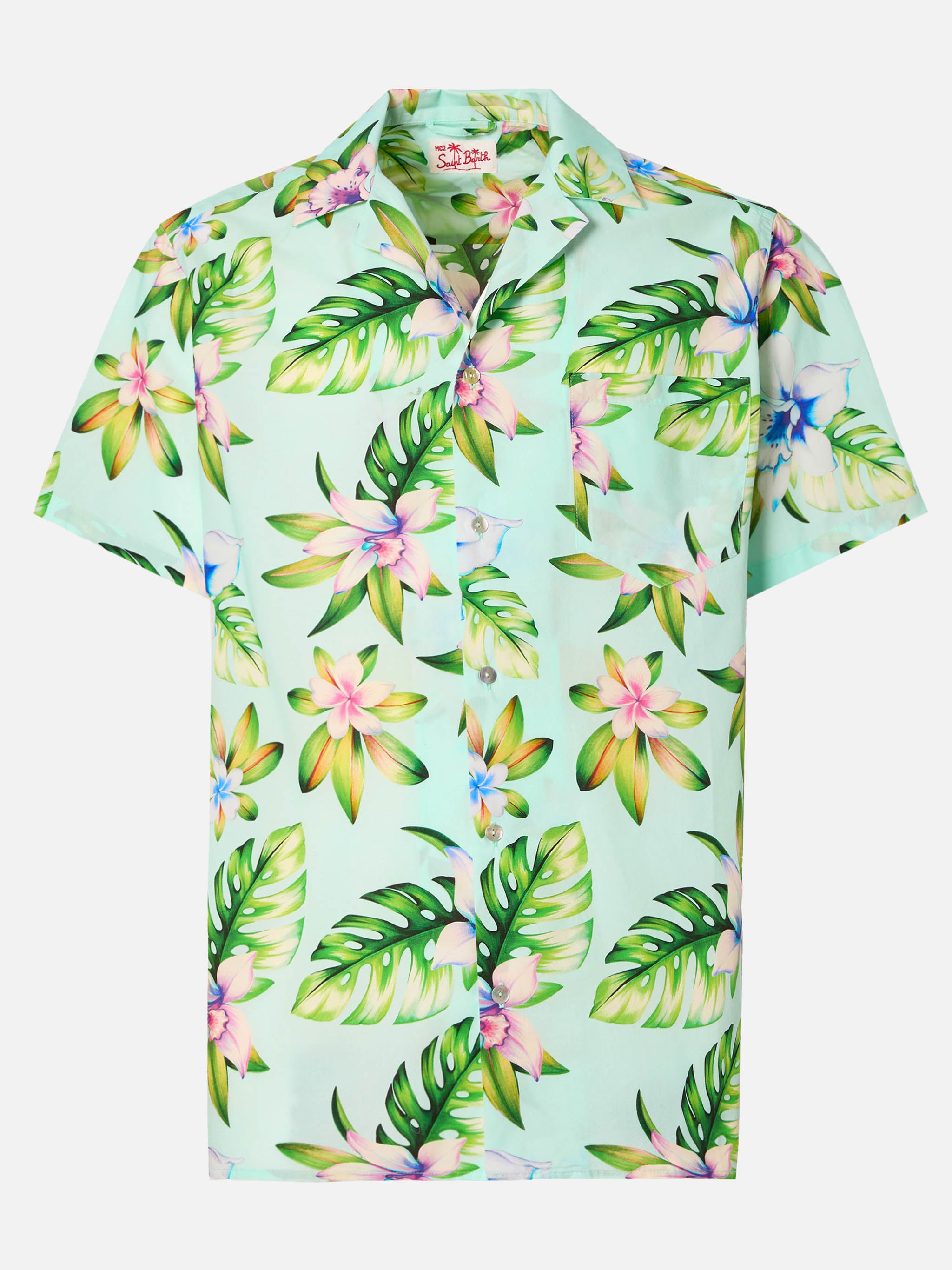 mc2-saint-barth-camicia-a-maniche-corte-kalea-in-cotone-con-stampa-floreale image 4