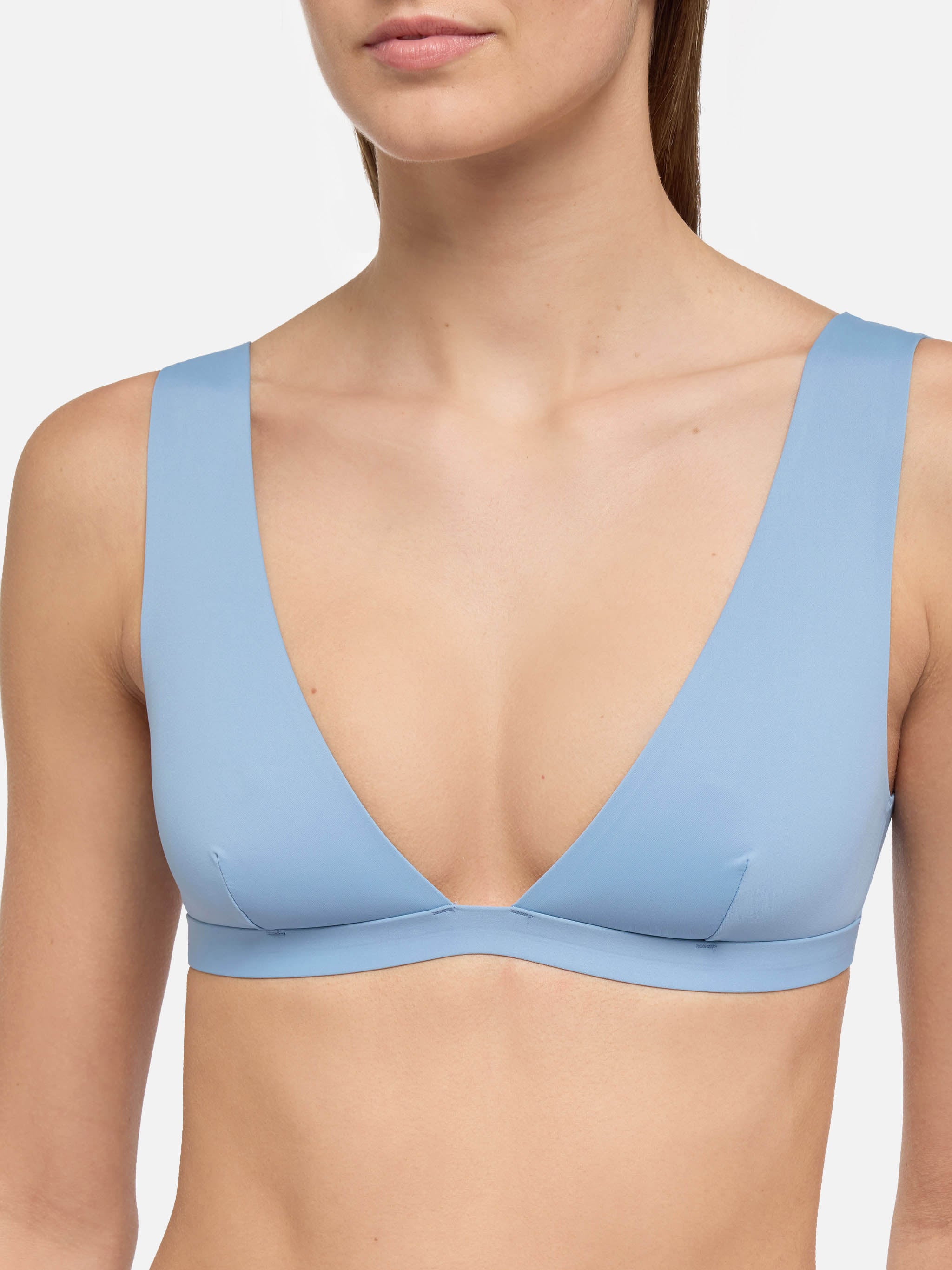 top-mare-donna-mc2-saint-barth-ofelia-a-vela-in-tessuto-tecnico-blu-avio-con-cuc image 2