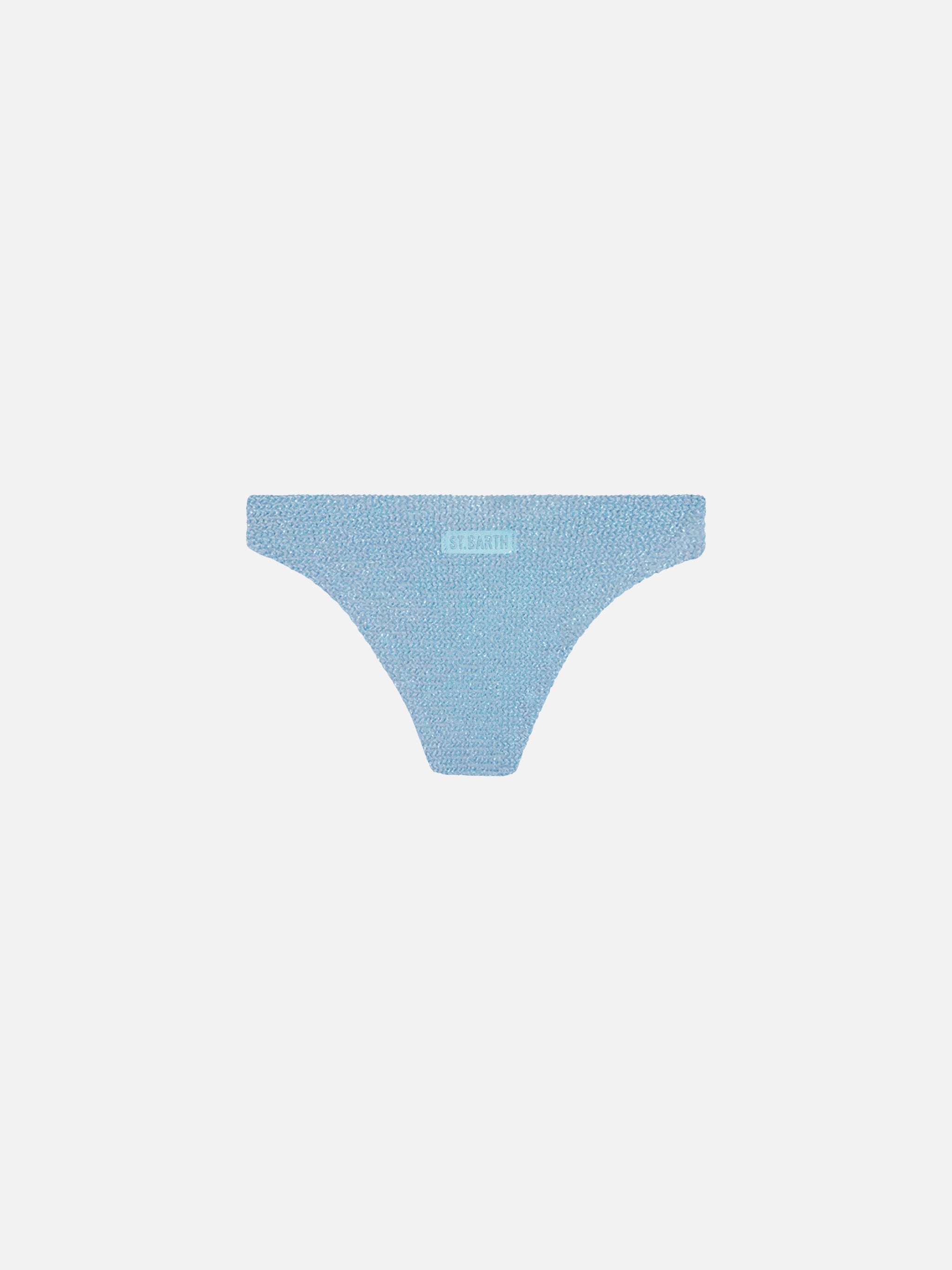 mc2-saint-barth-mica-slip-mare-bambina-crinkle-blu-avio-tinta-unita image 2