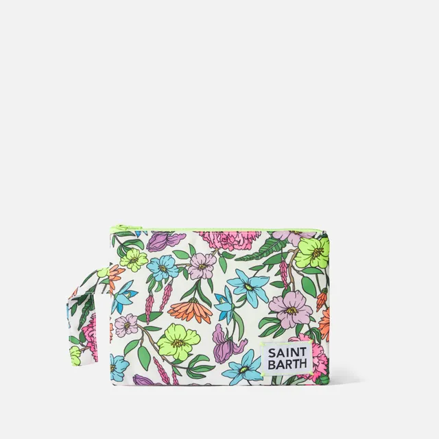 mc2-saint-barth-pareasy-pochette-in-nylon-stampa-fiori-multicolor-20x25-cm image 1