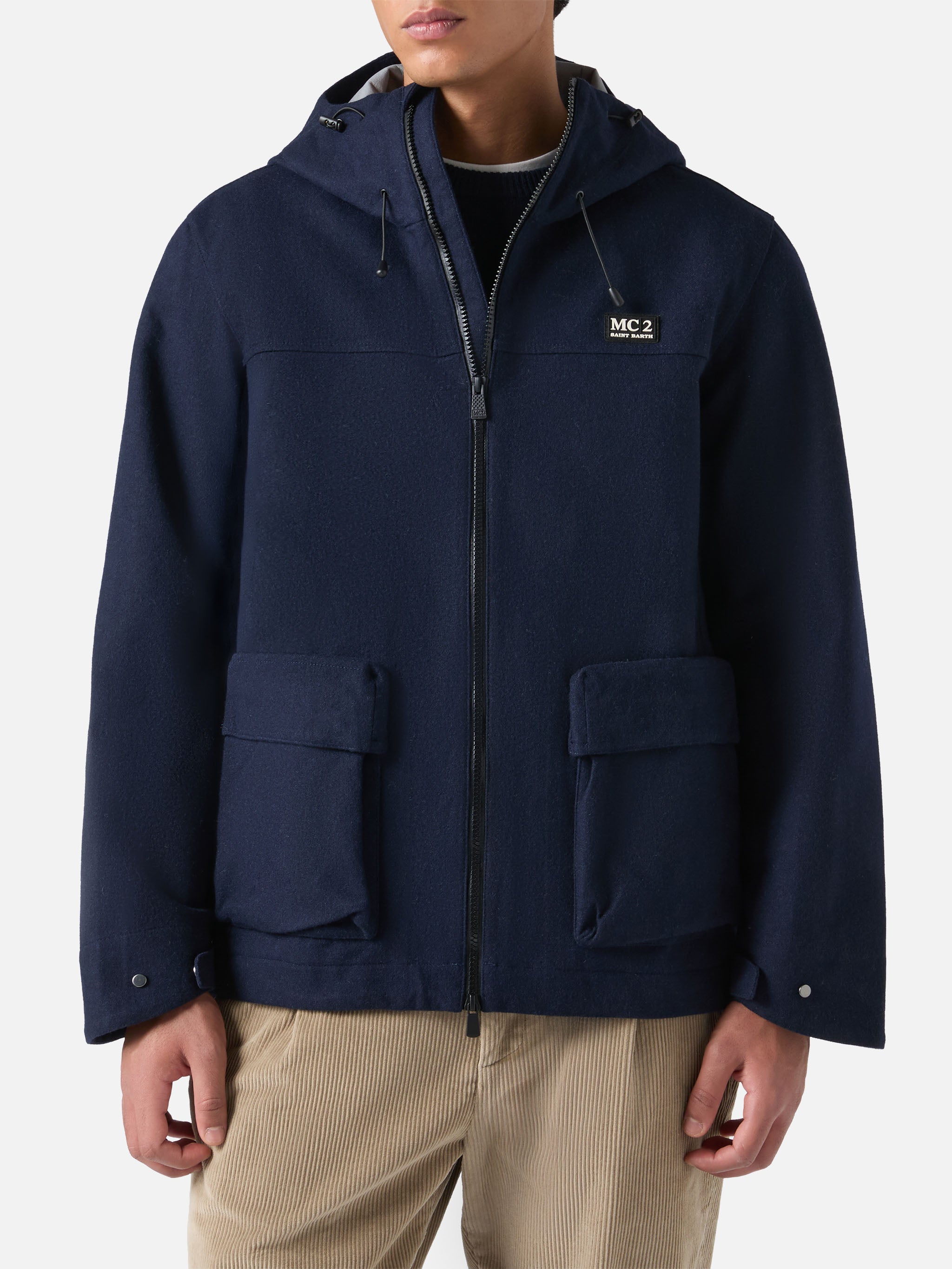 mc2-saint-barth-giacca-a-vento-kauris-blu-navy-con-cappuccio image 1