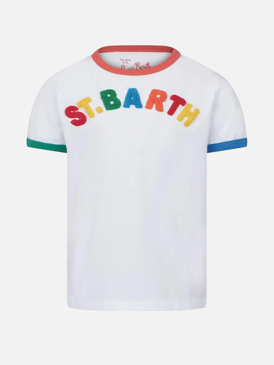 mc2-saint-barth-t-shirt-da-bambina-in-cotone-bianco-con-ricamo-st-barth-multicol image 1