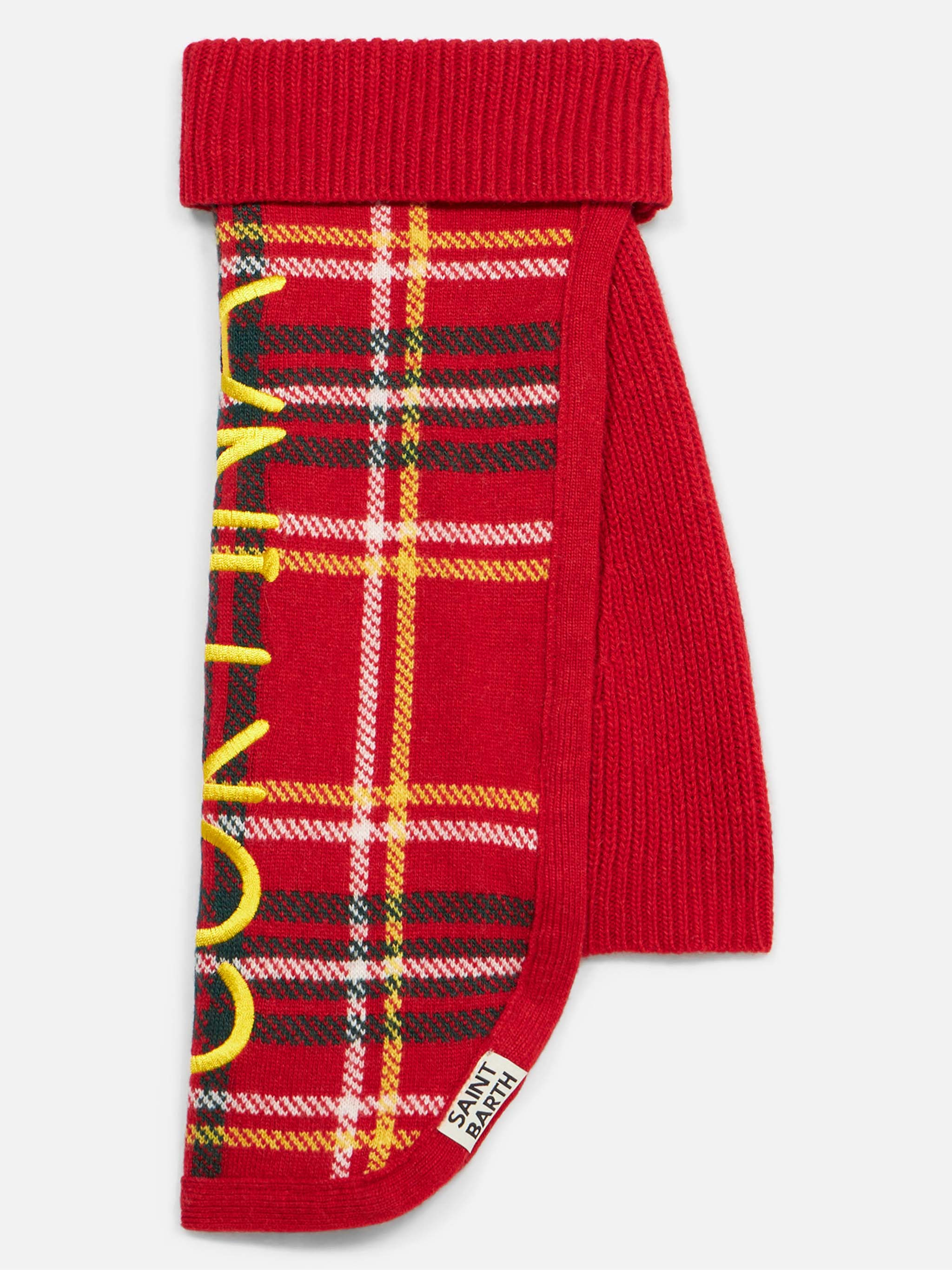mc2-saint-barth-maglioncino-cane-dolcevita-tartan-rosso image 5