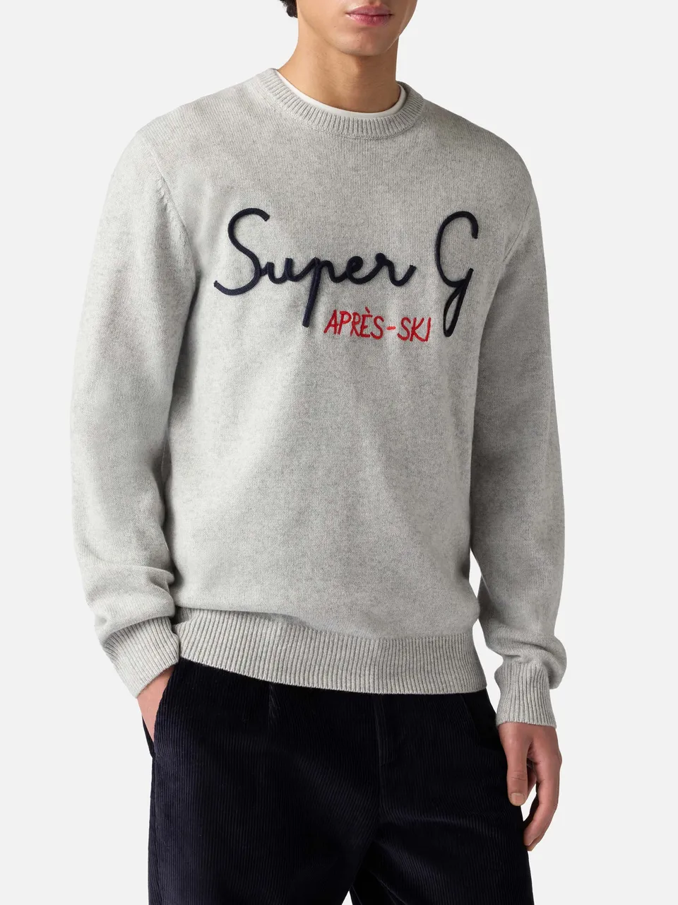 maglione-girocollo-uomo-mc2-saint-barth-heron-grigio-chiaro-con-ricamo-super-g-s image 1