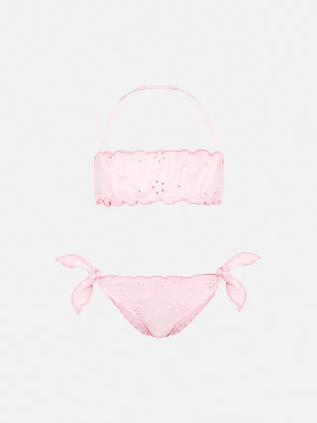 mc2-saint-barth-emy-bikini-bambina-a-fascia-pizzo-sangallo-rosa image 1