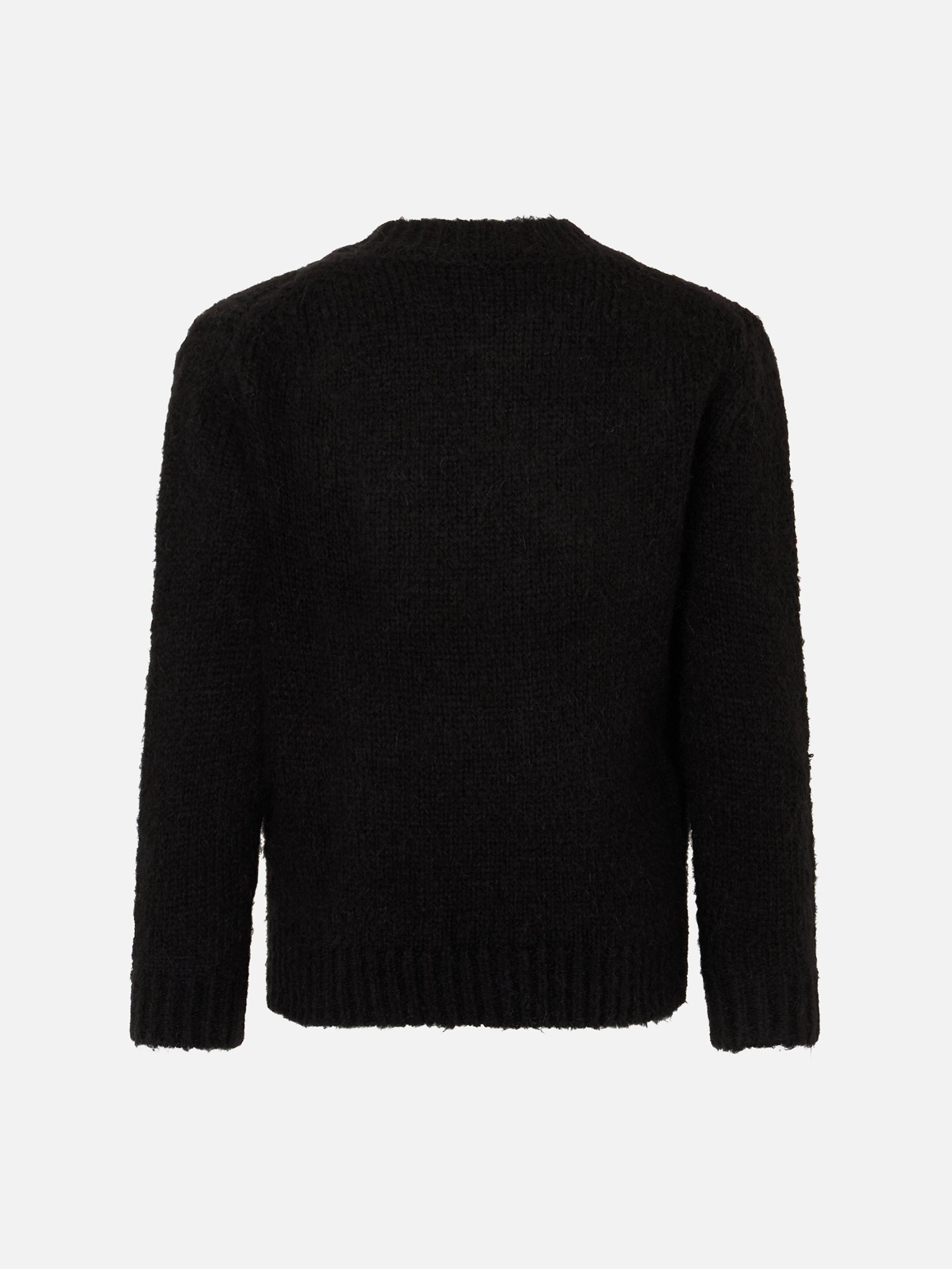 mc2-saint-barth-maglione-bambina-nero-con-patch-gatti-crochet-volevo-un-gatto-ne image 3