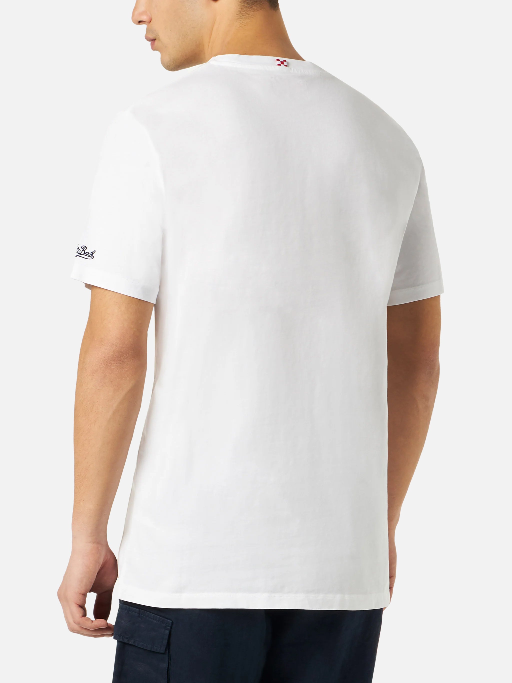 mc2-saint-barth-t-shirt-uomo-bianca-special-edition-gin-mare-sapore-di-mare image 4