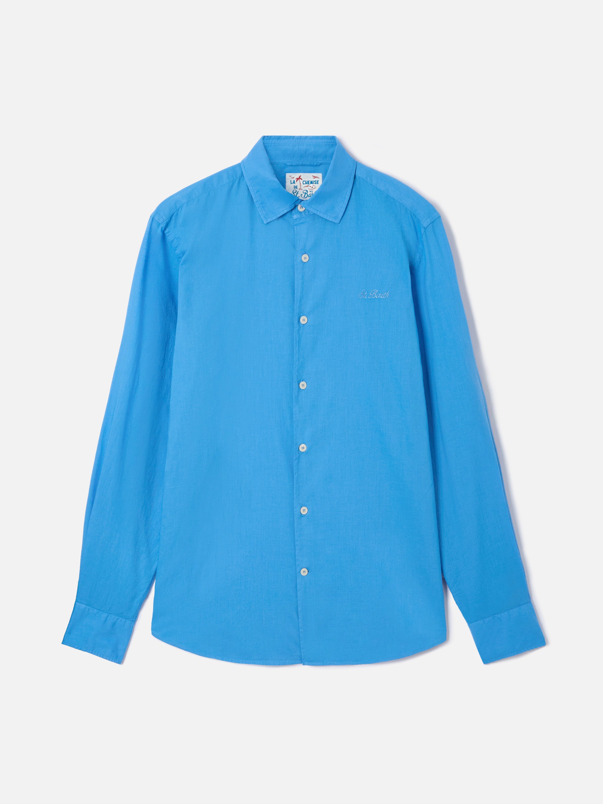 mc2-saint-barth-chemise-uomo-in-voile-di-cotone-blu image 4