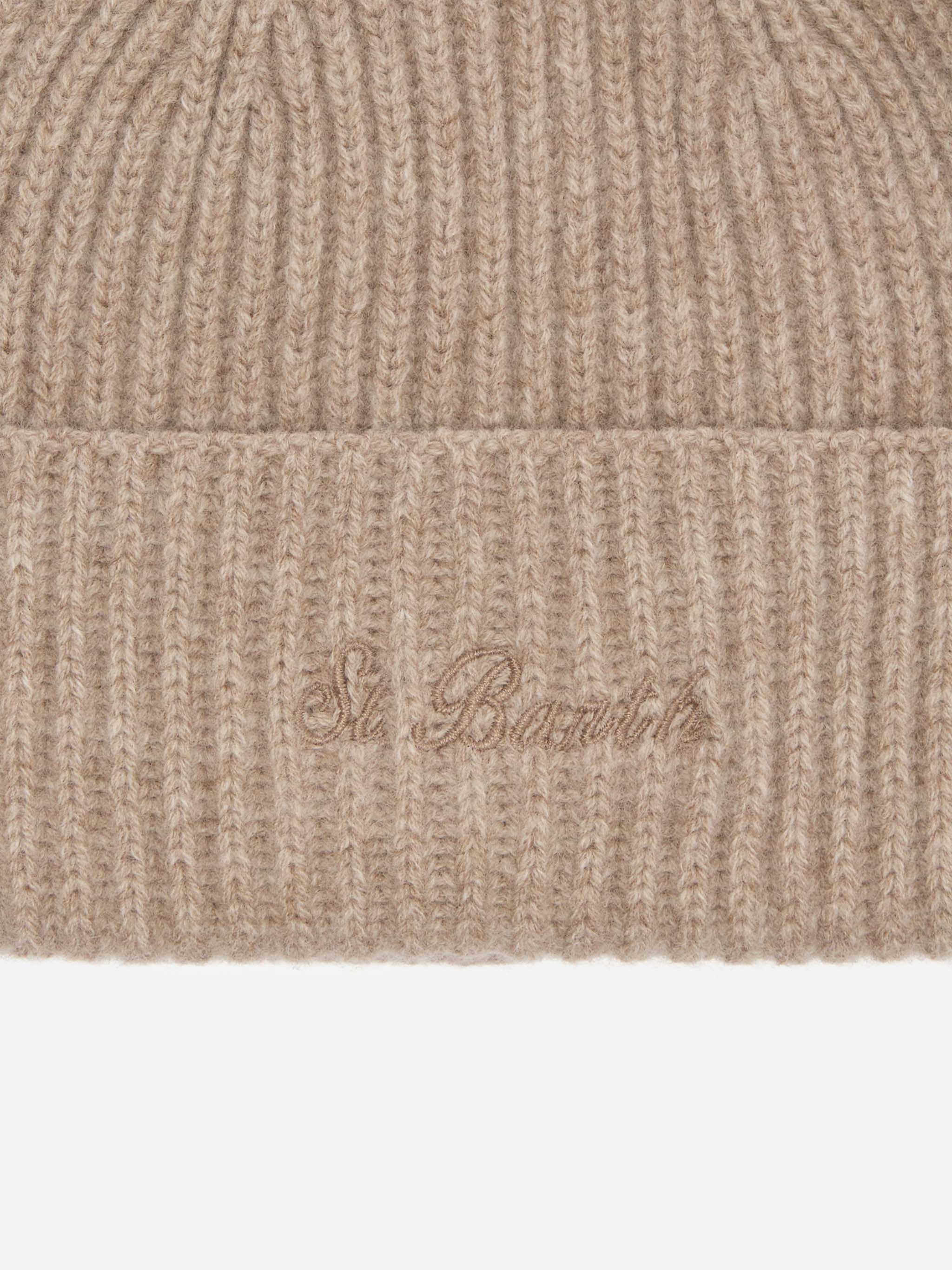 mc2-saint-barth-moss-berretto-lana-kaki-ricamo-st-barth-unisex image 2