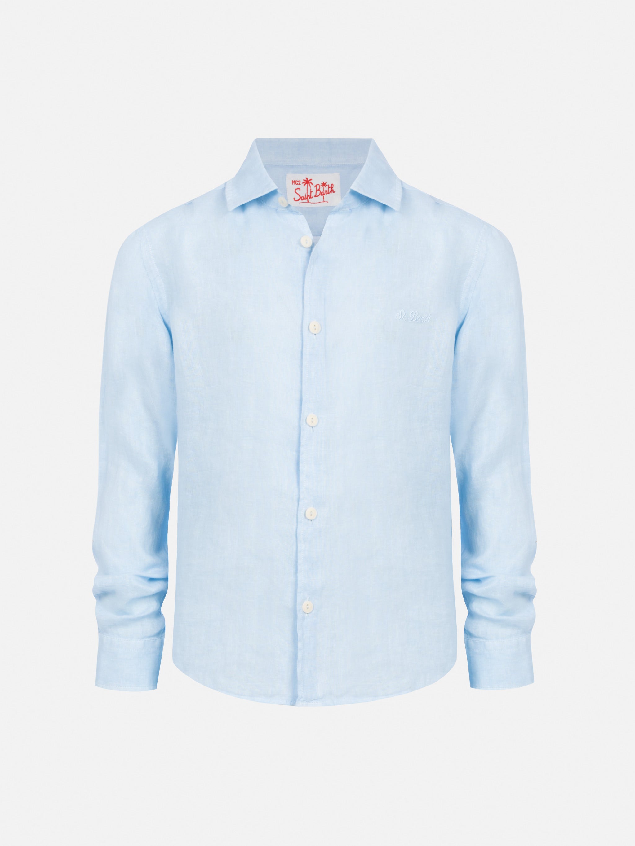 mc2-saint-barth-agnes-camicia-bambino-in-lino-azzurro-2 image 1