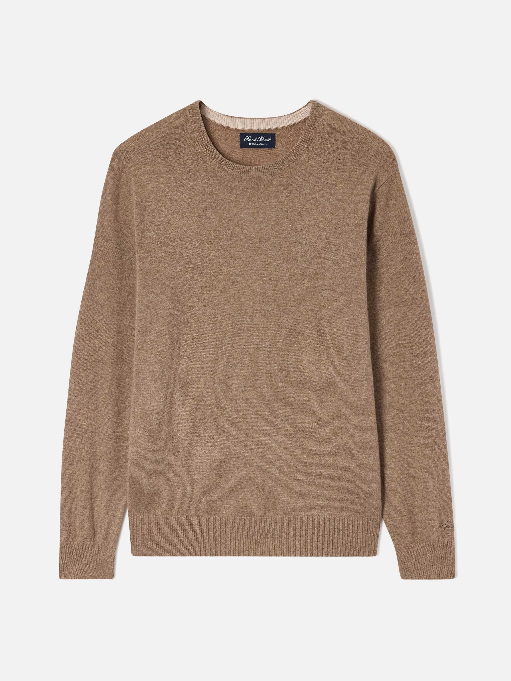 mc2-saint-barth-maglione-regent-uomo-girocollo-cashmere-cammello image 1
