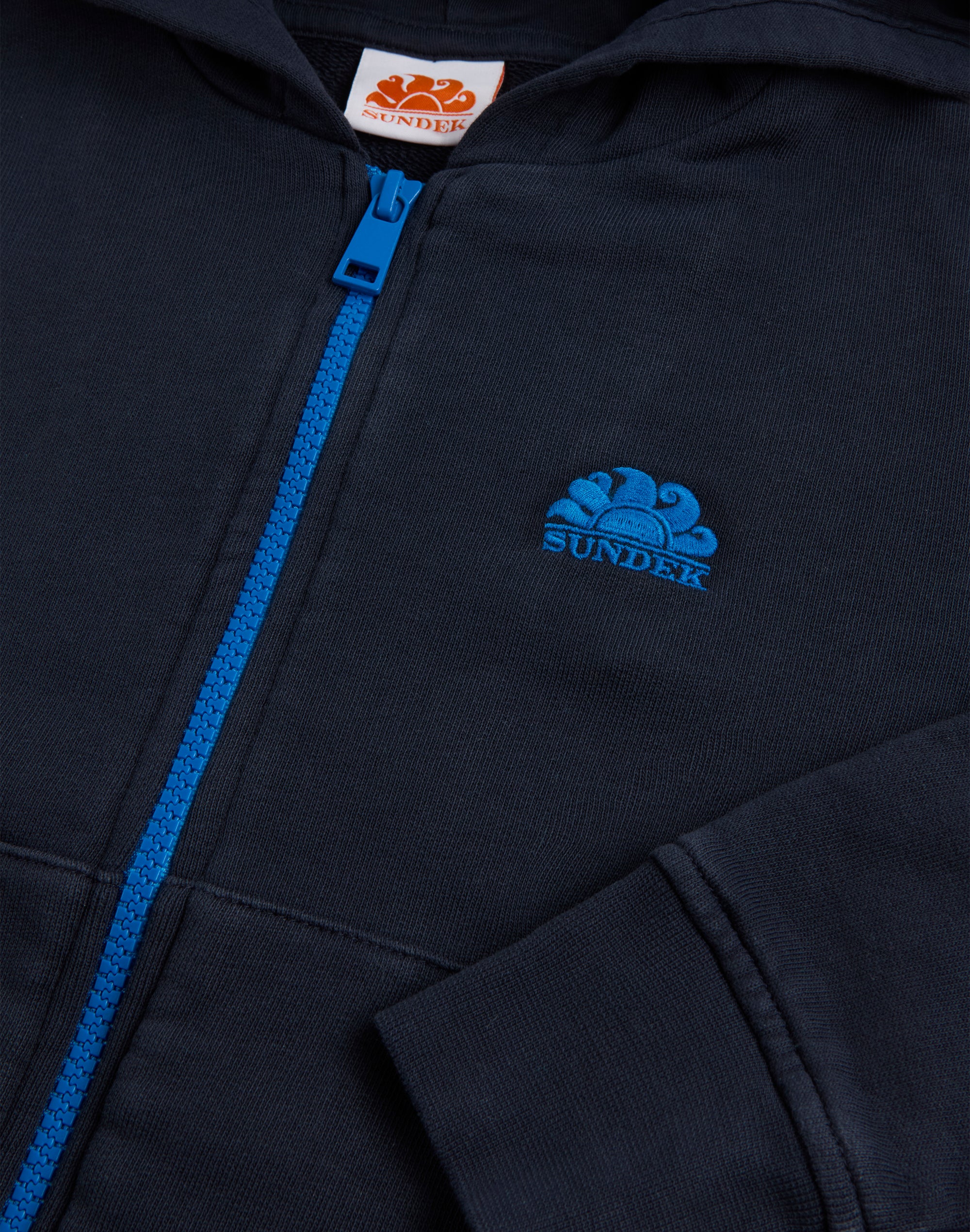 sundek-felpa-bambino-con-cappuccio-e-full-zip-centrale image 3