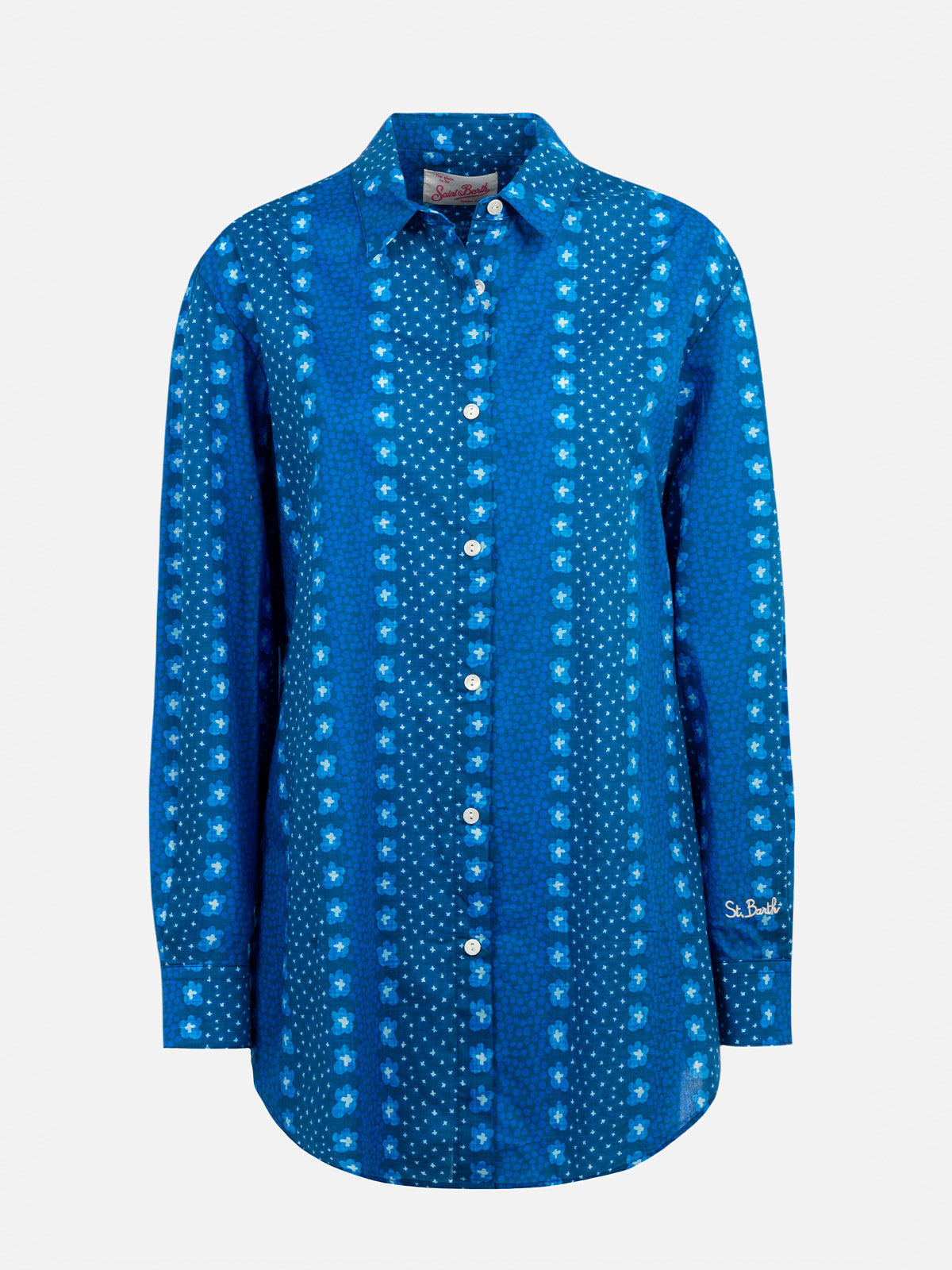 mc2-saint-barth-camicia-brigitte-donna-in-cotone-fantasia-floreale-indaco image 5