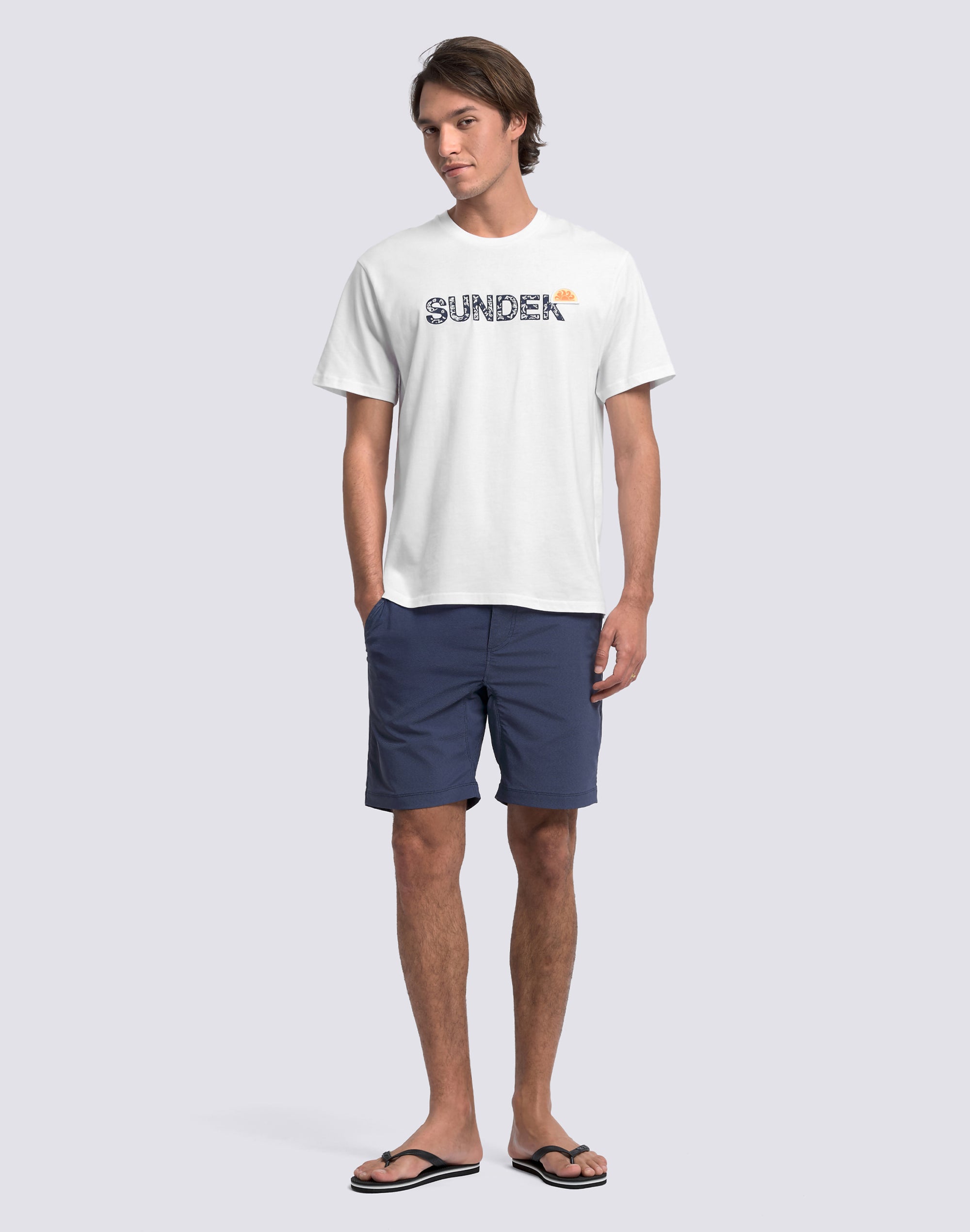 sundek-m253tejr9ia-t-shirt-uomo-girocollo-archive-hibiscus-cotone image 3