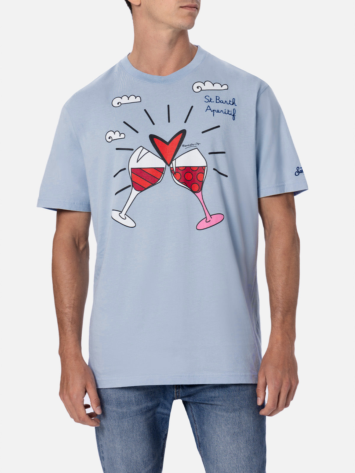 mc2-saint-barth-britto-special-edition-t-shirt-uomo-in-puro-cotone-azzurro-con-s image 2