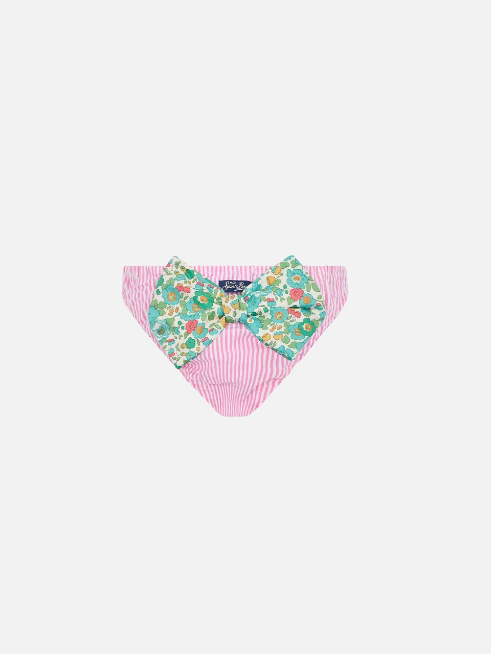 mc2-saint-barth-madame-slip-bambina-in-cotone-rosa-con-fiocco-liberty-betsy image 1