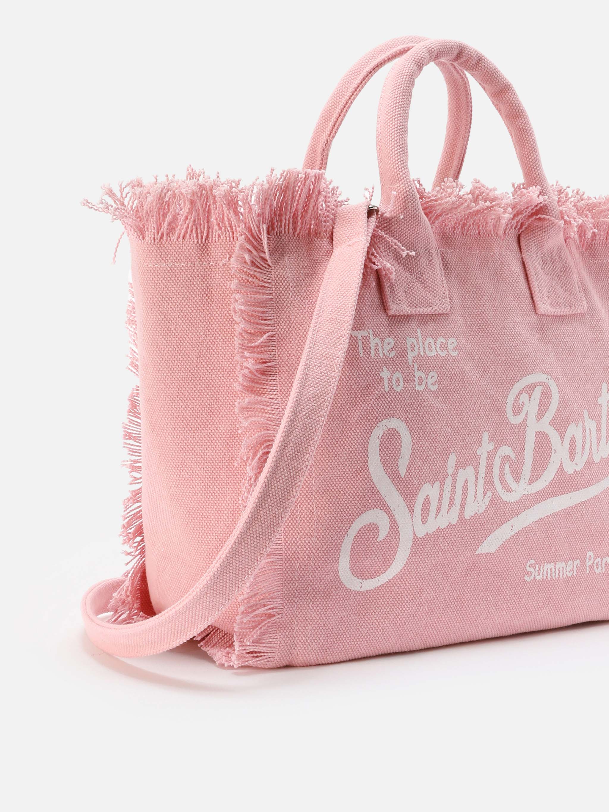 mc2-saint-barth-borsa-colette-rosa-in-canvas-con-frange image 3