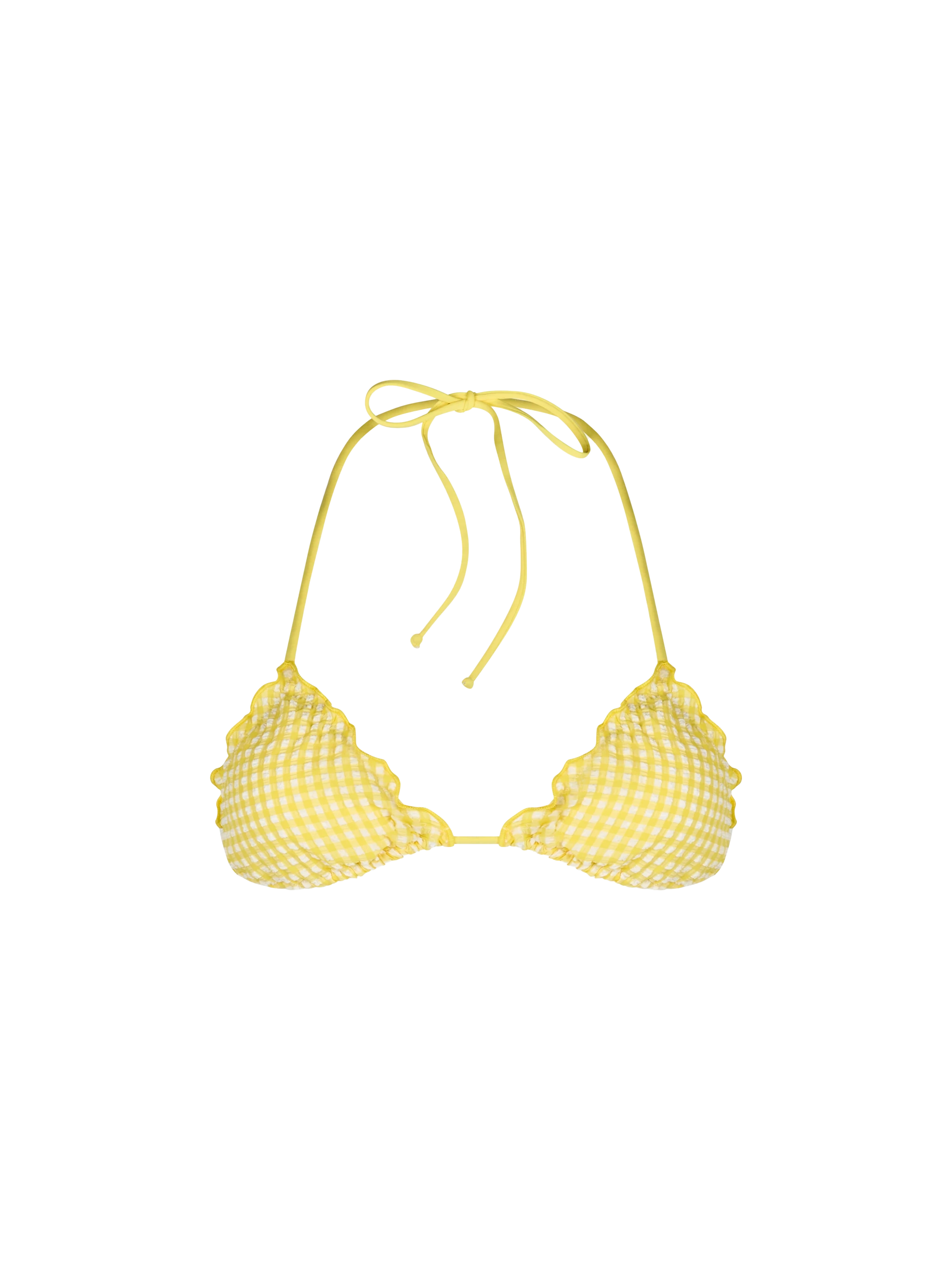 mc2-saint-barth-sagittarius-top-bikini-triangolo-seersucker-giallo-vichy image 1