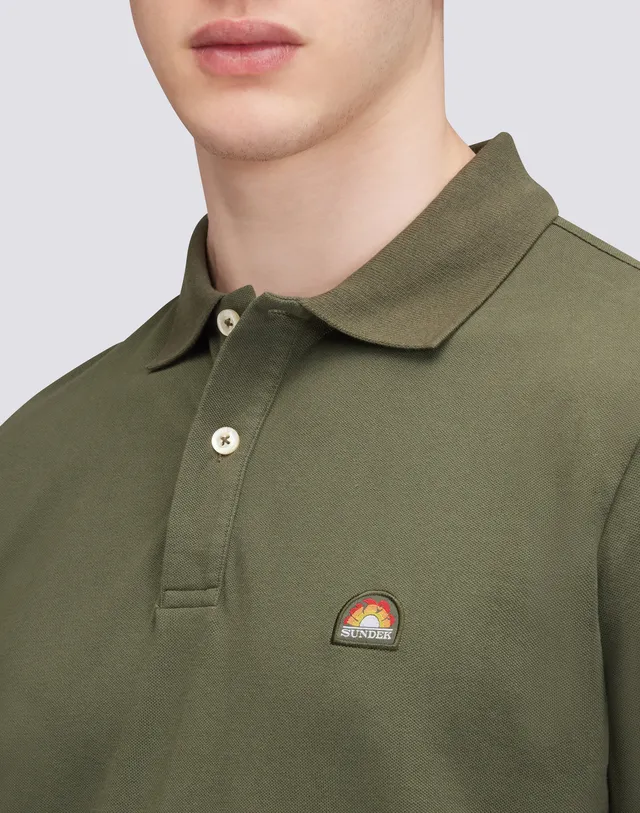 sundek-brice-polo-uomo-in-cotone-piquet-stretch-con-patch-arcobaleno image 1