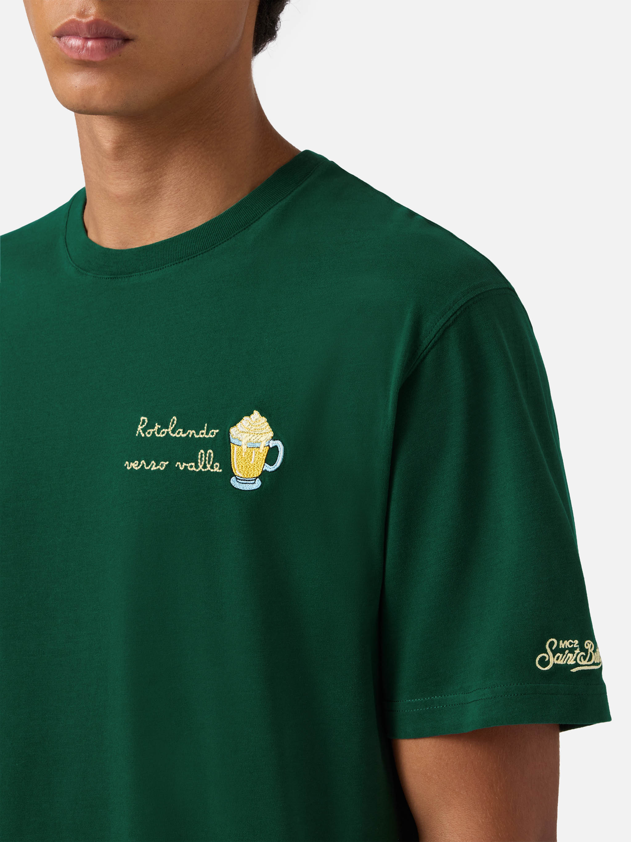mc2-saint-barth-t-shirt-arnott-warm-touch-uomo-in-cotone-organico-verde-con-rica image 1