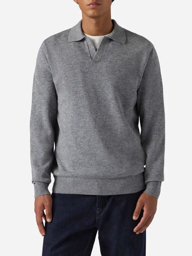 mc2-saint-barth-polo-in-maglia-covent-in-pura-lana-grigio-melange image 1
