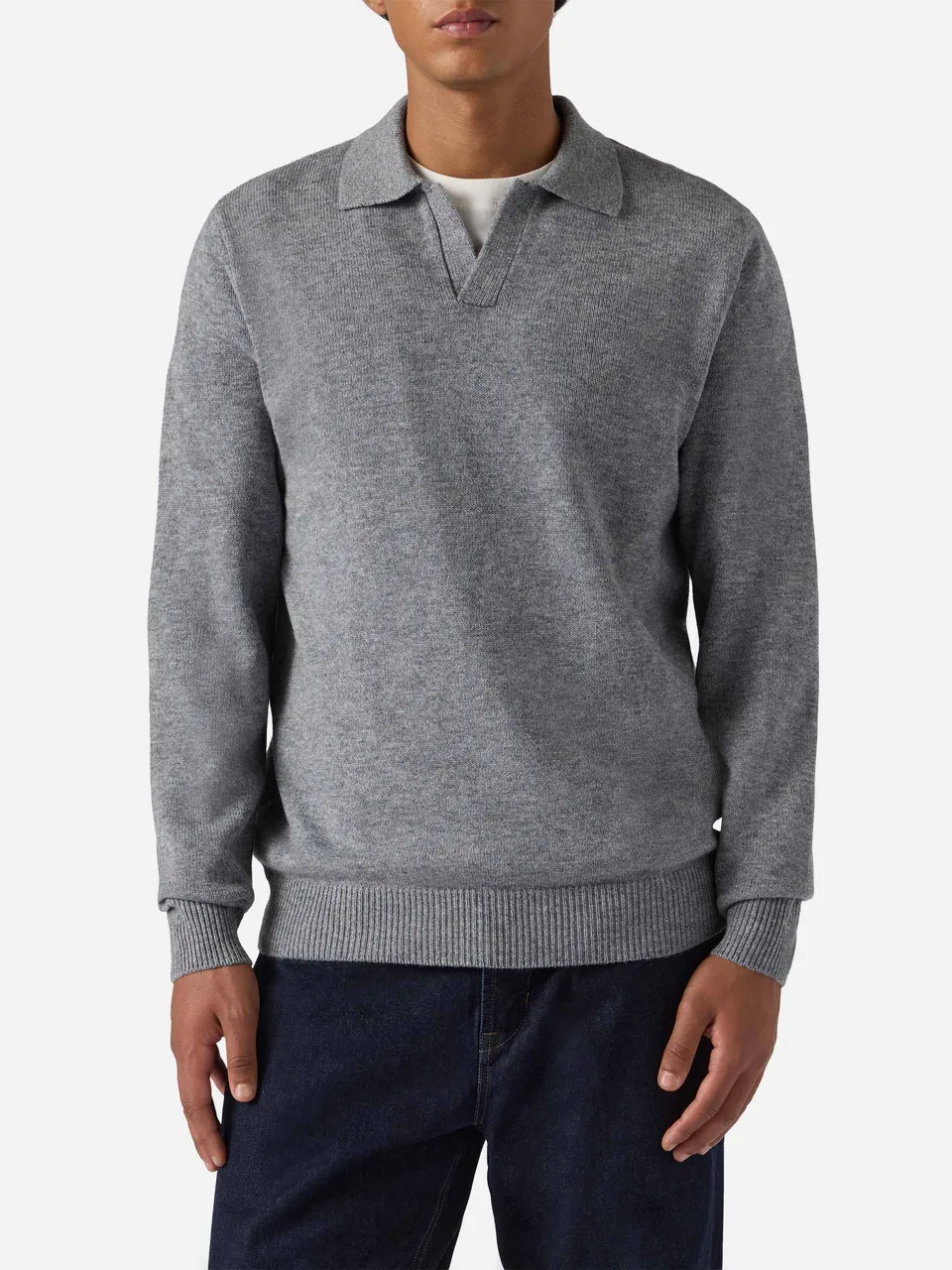 mc2-saint-barth-polo-in-maglia-covent-in-pura-lana-grigio-melange image 1