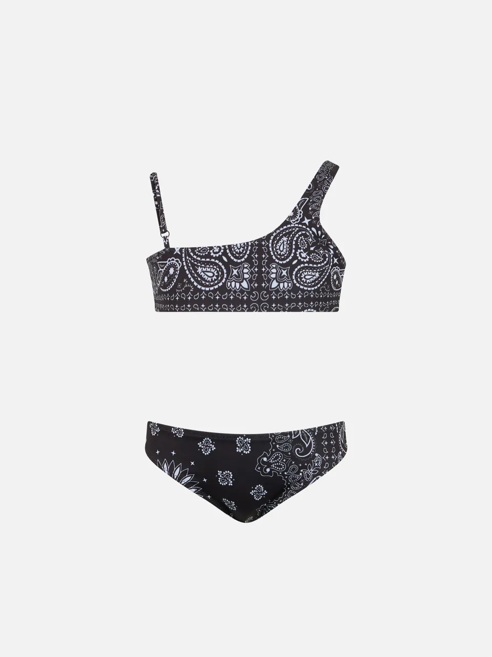 mc2-saint-barth-bikini-monospalla-vivy-bambina-stampa-bandana-nera image 1